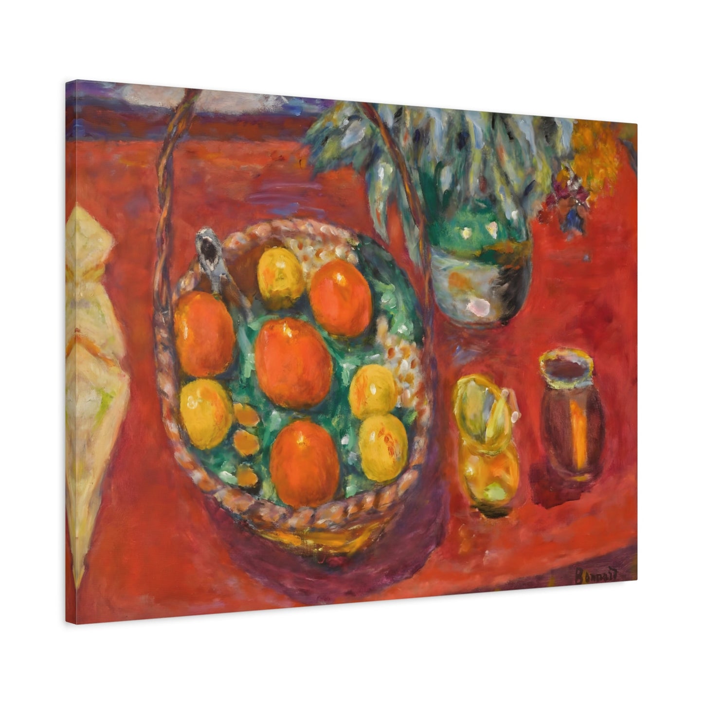 Pierre Bonnard Oranges and persimmons - Fruit Canvas Wall Art Print