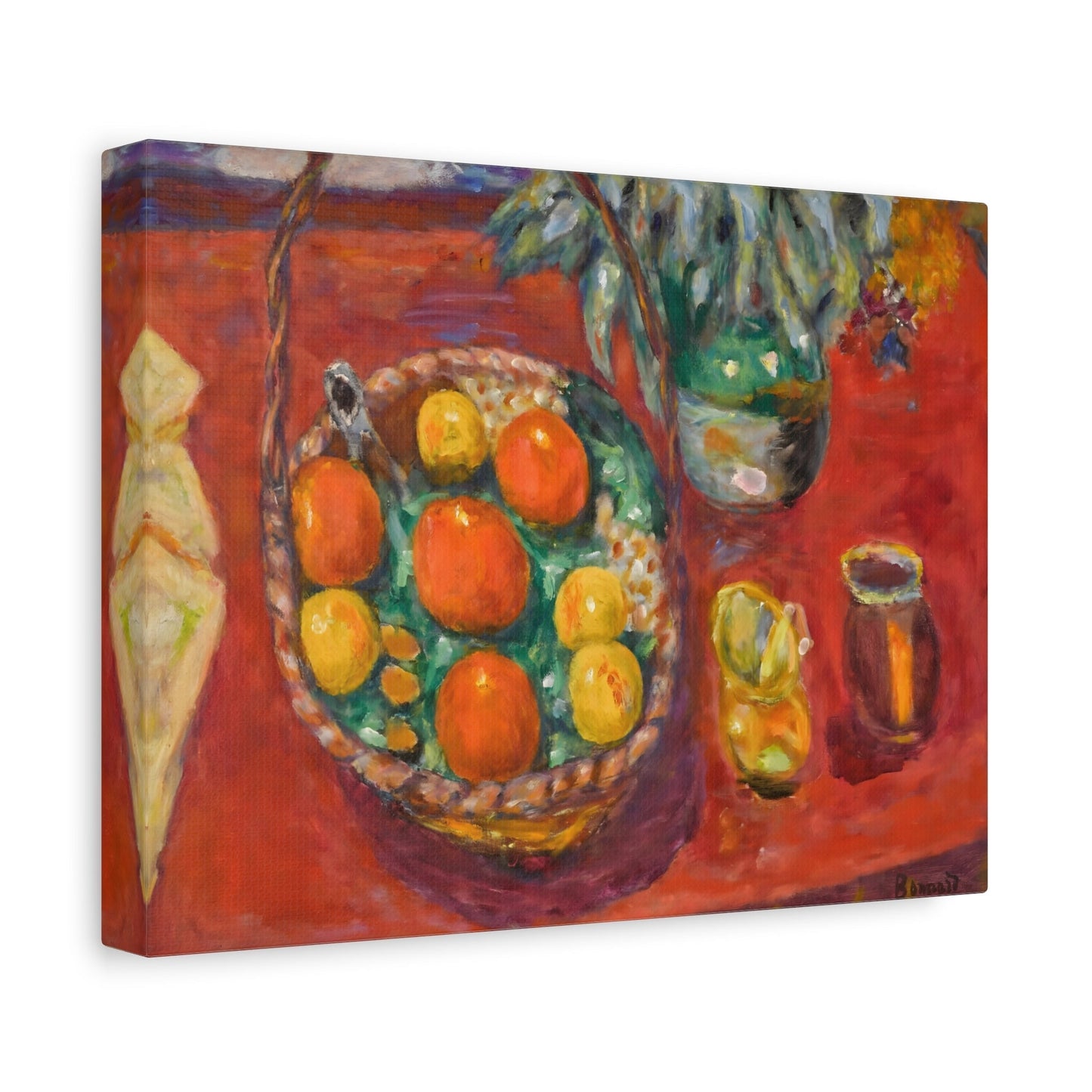 Pierre Bonnard Oranges and persimmons - Fruit Canvas Wall Art Print