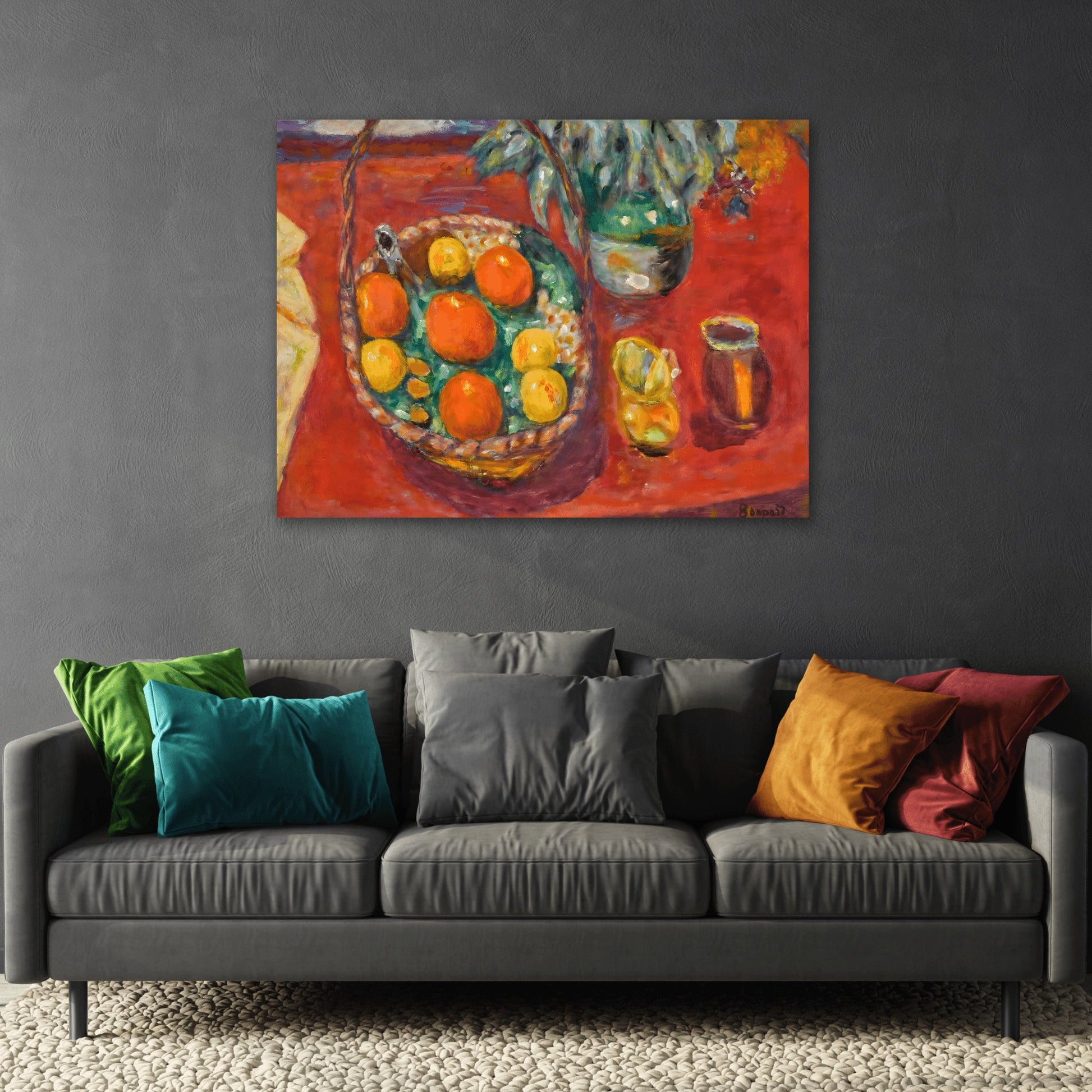 Pierre Bonnard Oranges and persimmons - Fruit Canvas Wall Art Print