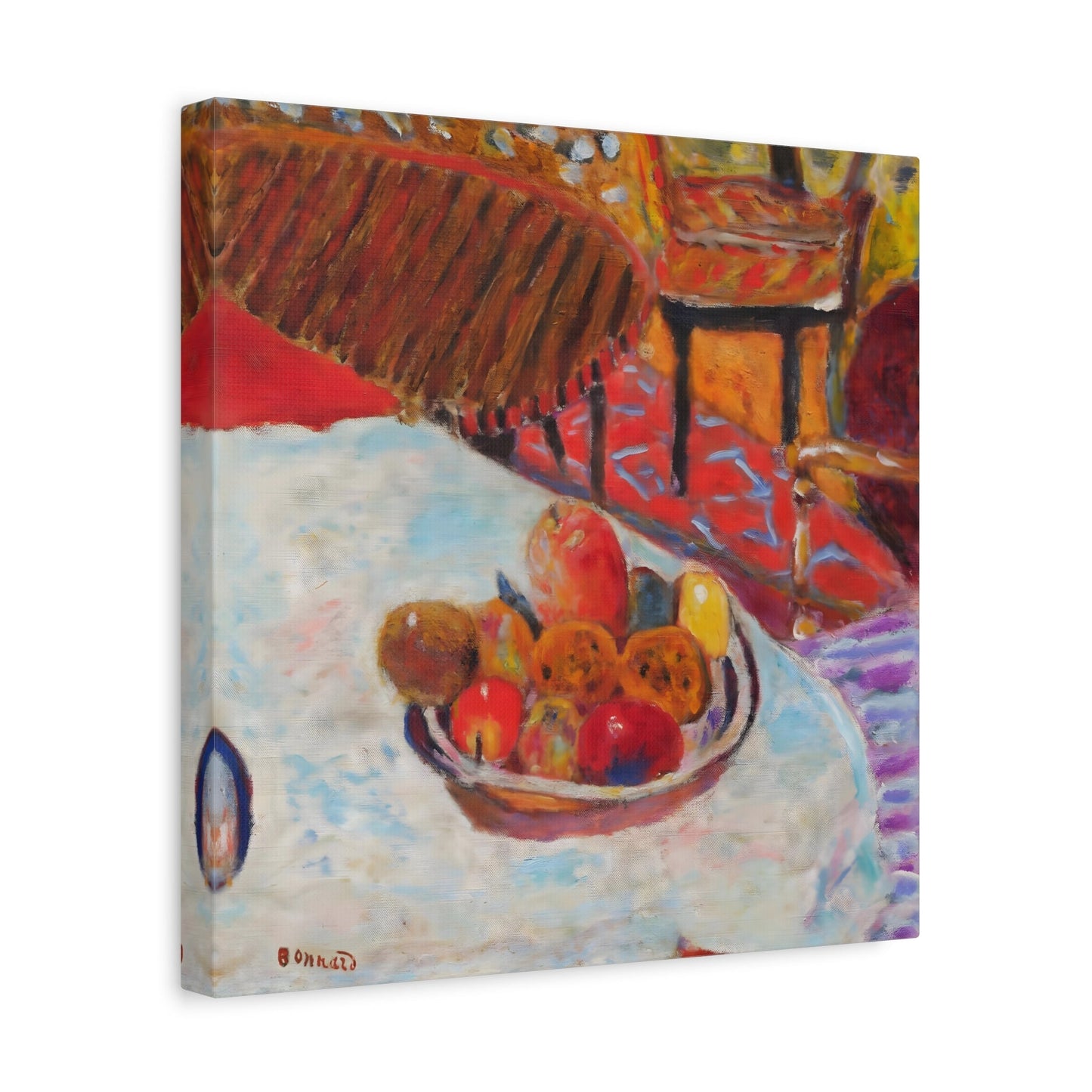 Pierre Bonnard Still Life - Square Canvas Wall Art Print