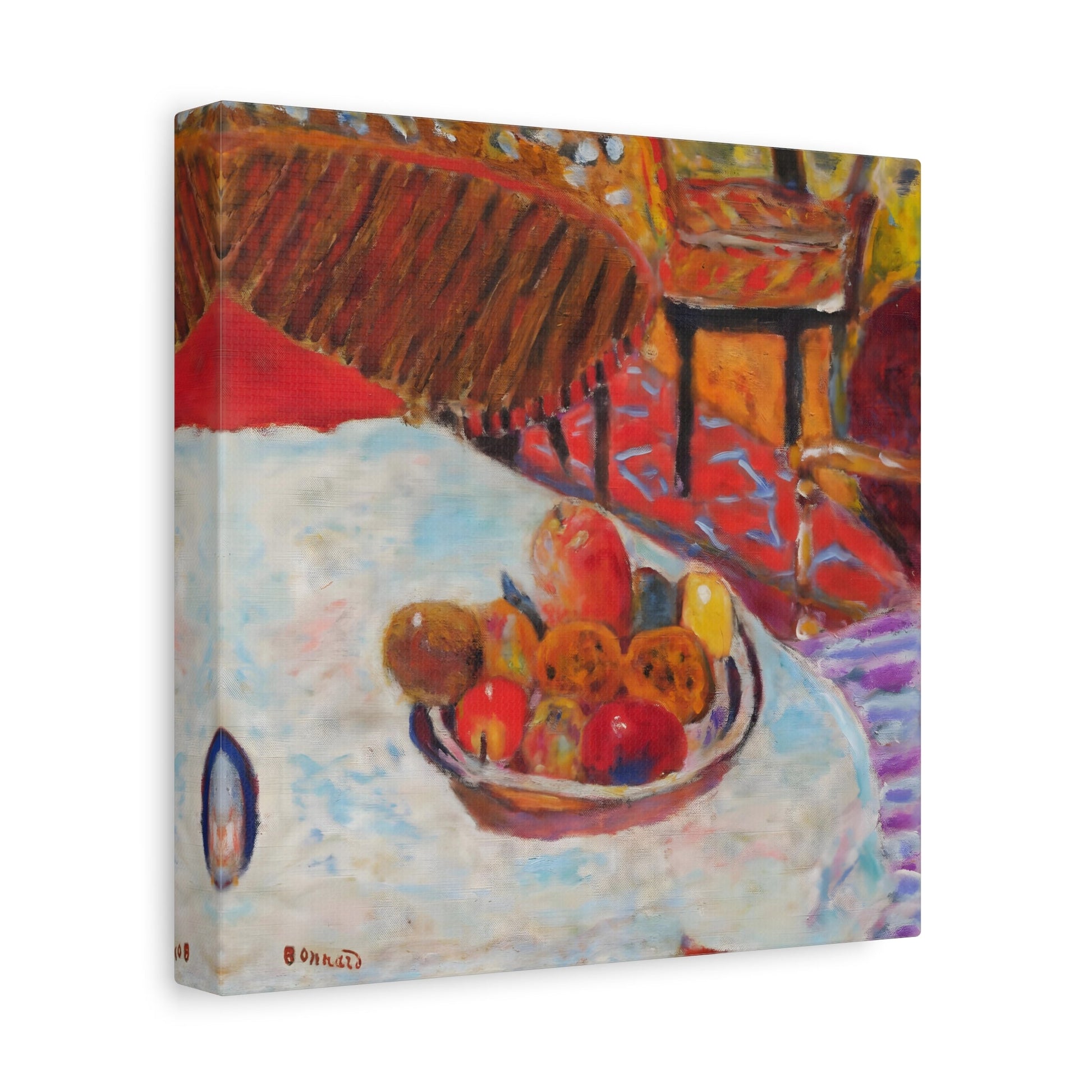 Pierre Bonnard Still Life - Square Canvas Wall Art Print