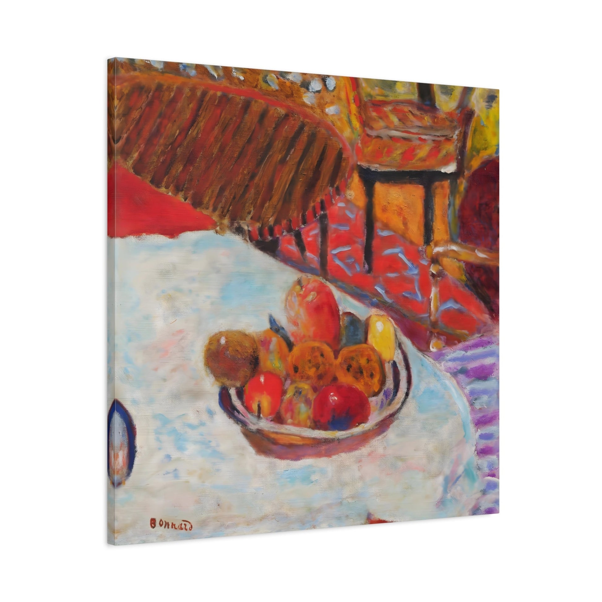 Pierre Bonnard Still Life - Square Canvas Wall Art Print