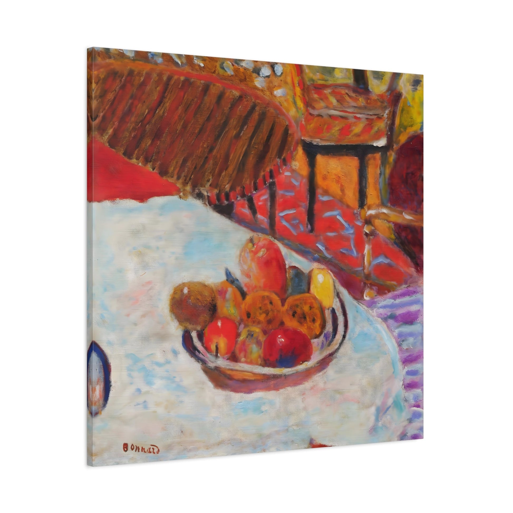 Pierre Bonnard Still Life - Square Canvas Wall Art Print