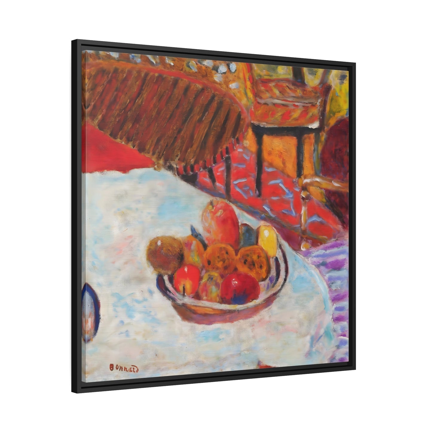 Pierre Bonnard Still Life - Square Framed Canvas Wall Art Print