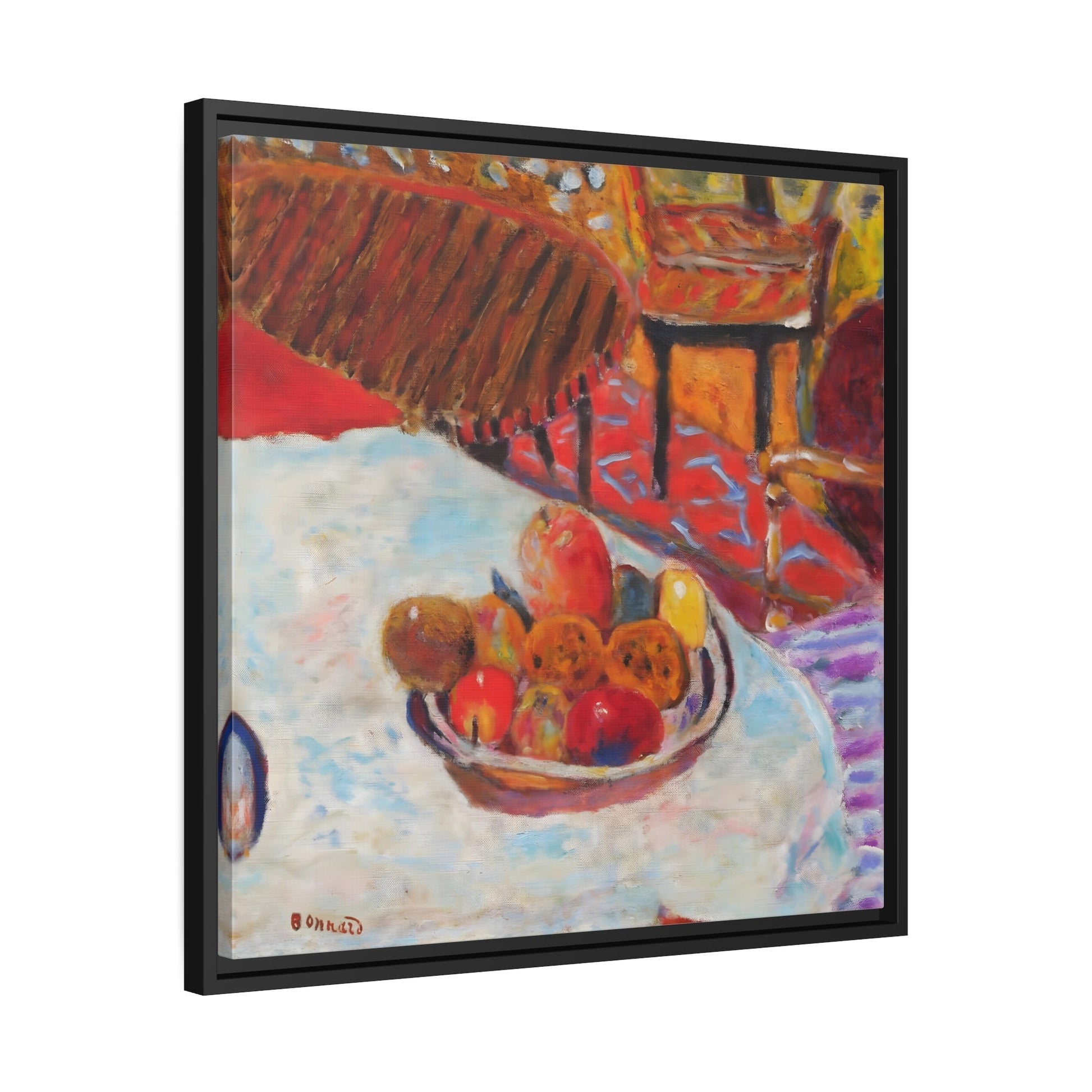 Pierre Bonnard Still Life - Square Framed Canvas Wall Art Print