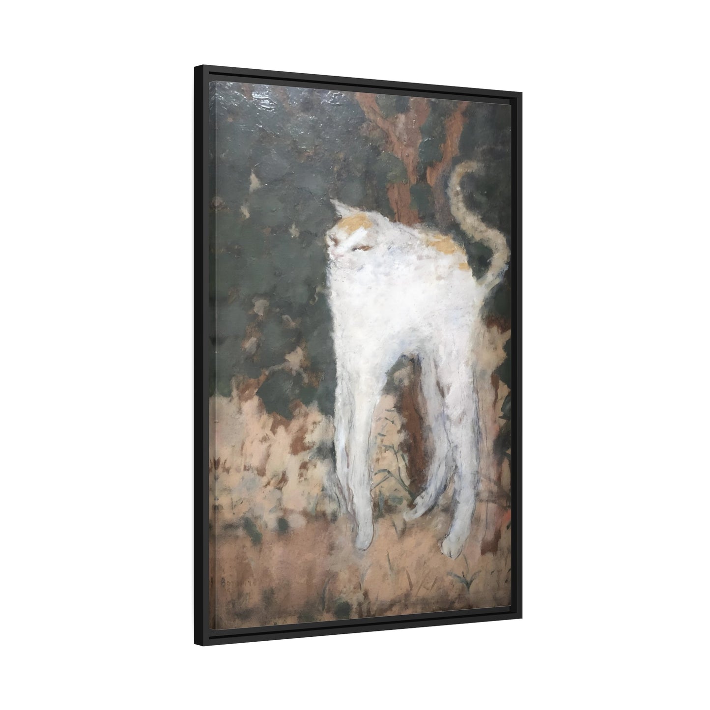 Pierre Bonnard White Cat - Framed Cats Canvas Art Reproduction