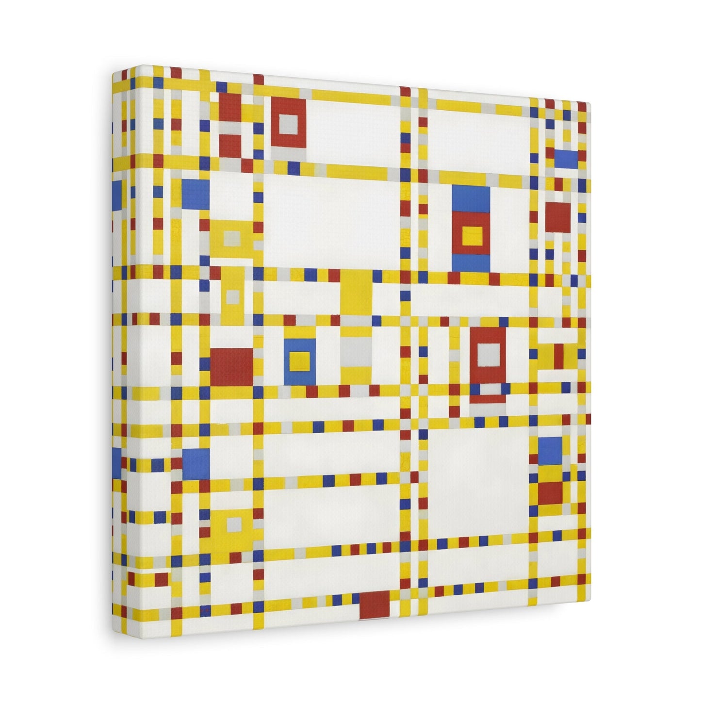 Piet Mondrian Boogie Woogie - Square Geometric Canvas Wall Art Print