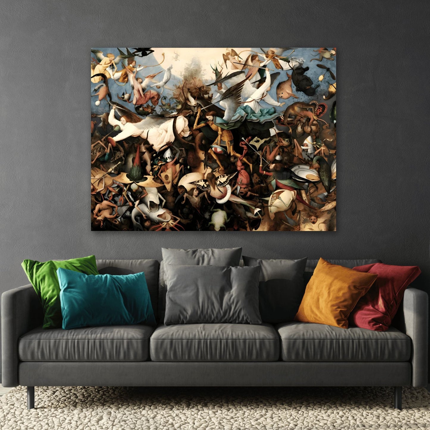 Pieter Bruegel the Elder Fall of the Rebel Angels - Canvas Wall Art Reproduction