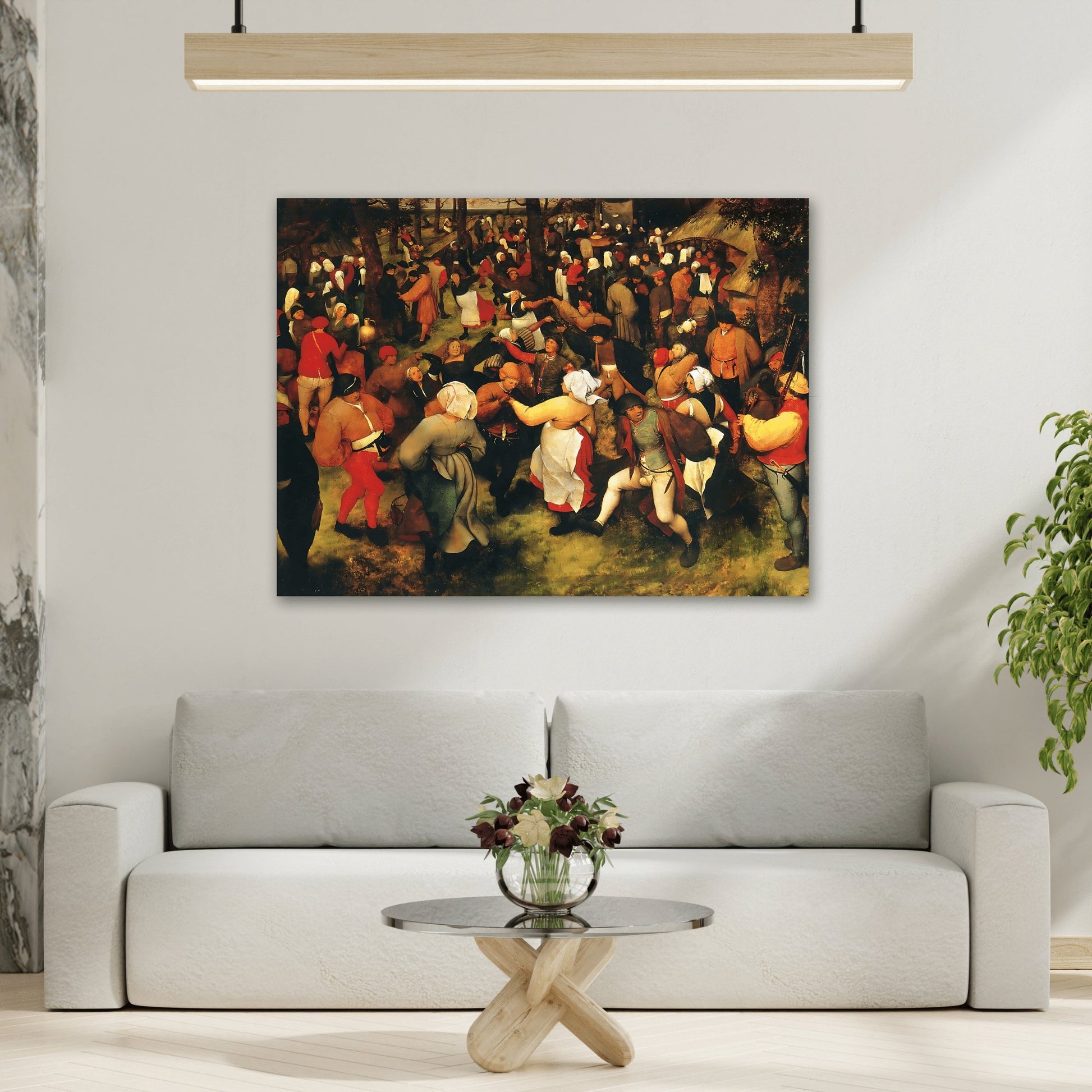 Pieter Bruegel The Elder Wedding Dance - Colorful Canvas Wall Art Print