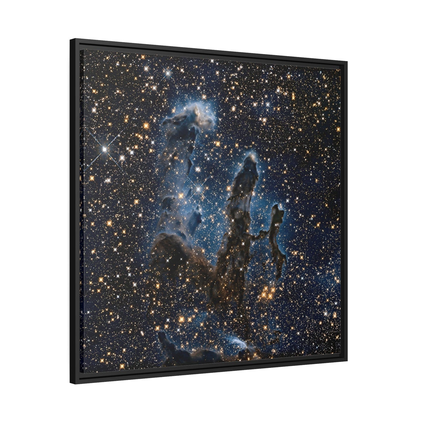 Pillars of Creation Canvas Wall Art Print in Exclusive Frame - NASA Hubble Captures Iconic Picture in Deep Space