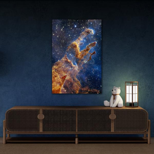 Pillars of Creation NASA Canvas Wall Art - Webb Space Telescope Print - YesArtYes