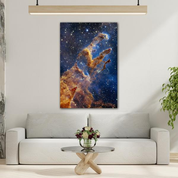 Pillars of Creation NASA Canvas Wall Art - Webb Space Telescope Print - YesArtYes