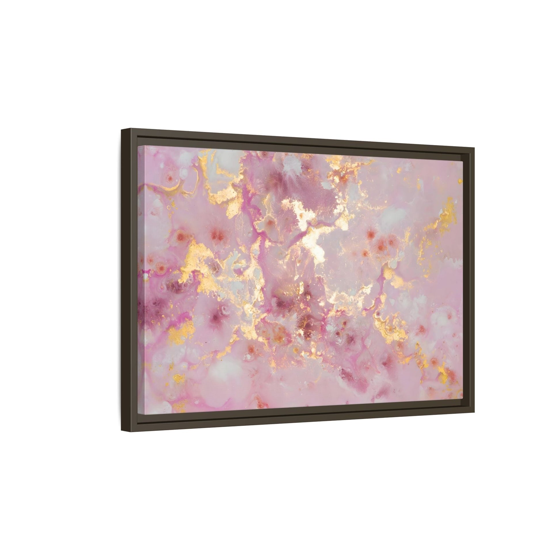 Pink Gold Large Abstract Marble Canvas Wall Art Print - YesArtYes