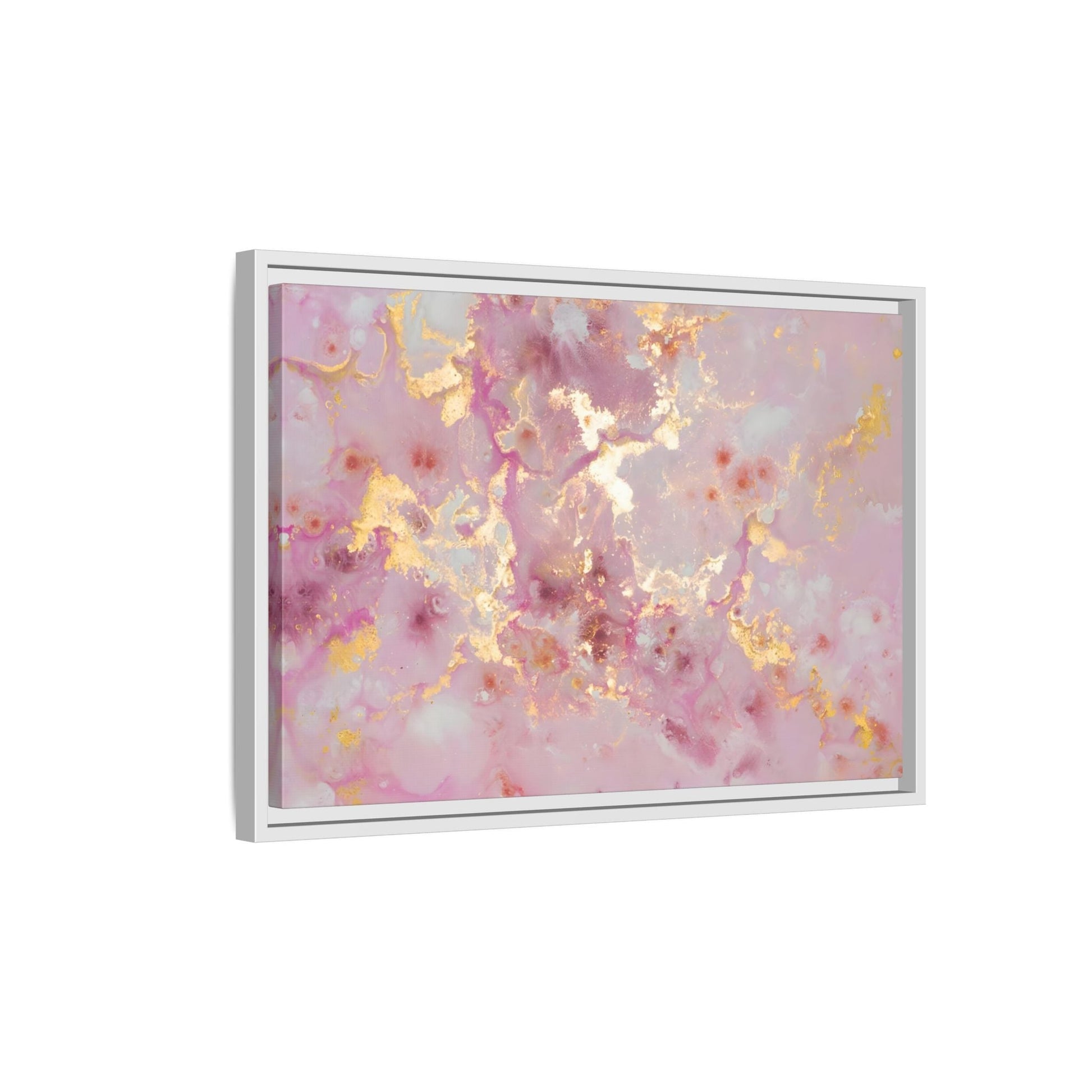 Pink Gold Large Abstract Marble Canvas Wall Art Print - YesArtYes