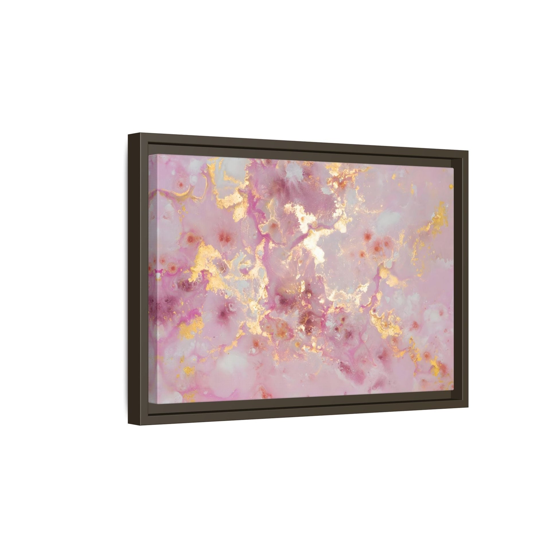 Pink Gold Large Abstract Marble Canvas Wall Art Print - YesArtYes