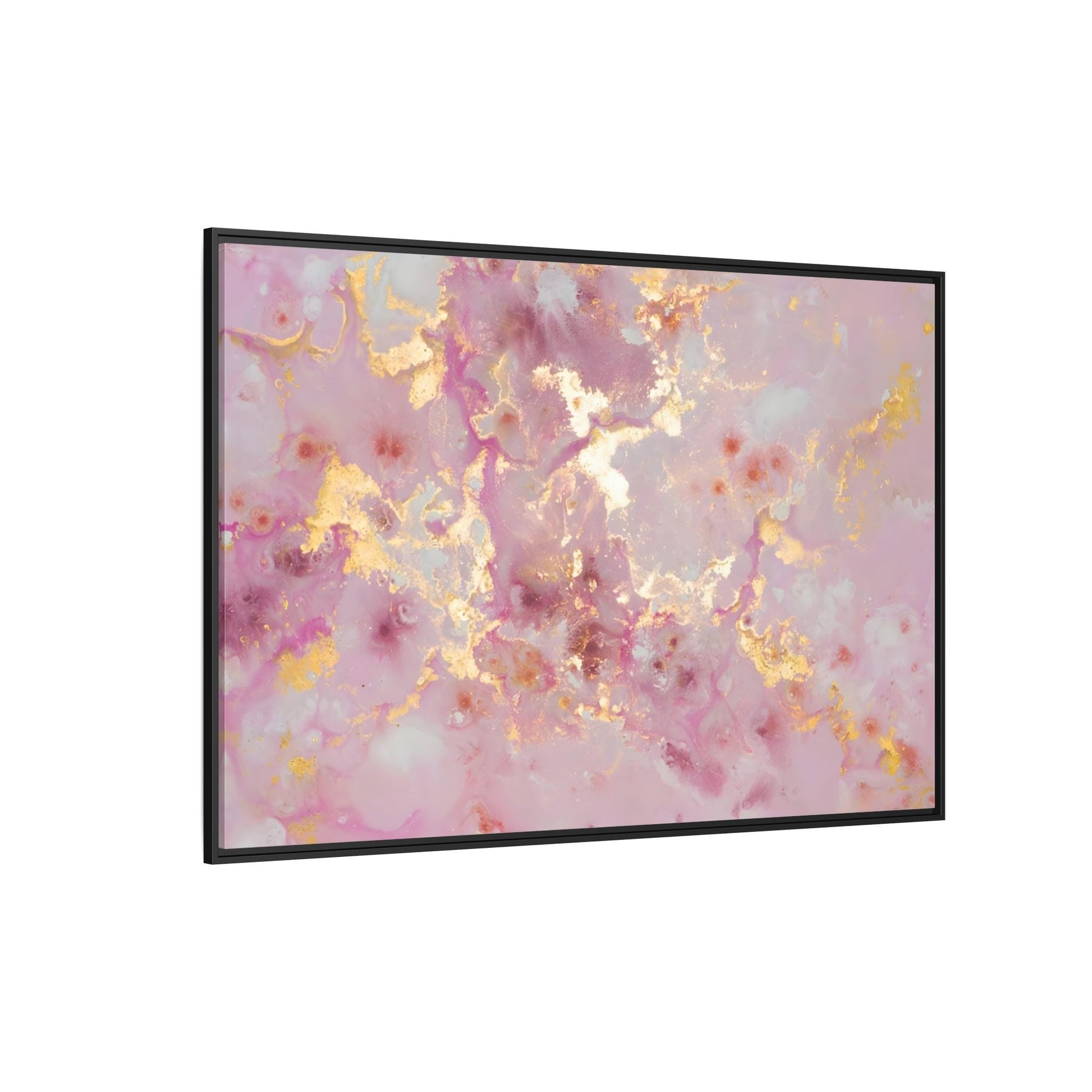 Pink Gold Large Abstract Marble Canvas Wall Art Print - YesArtYes