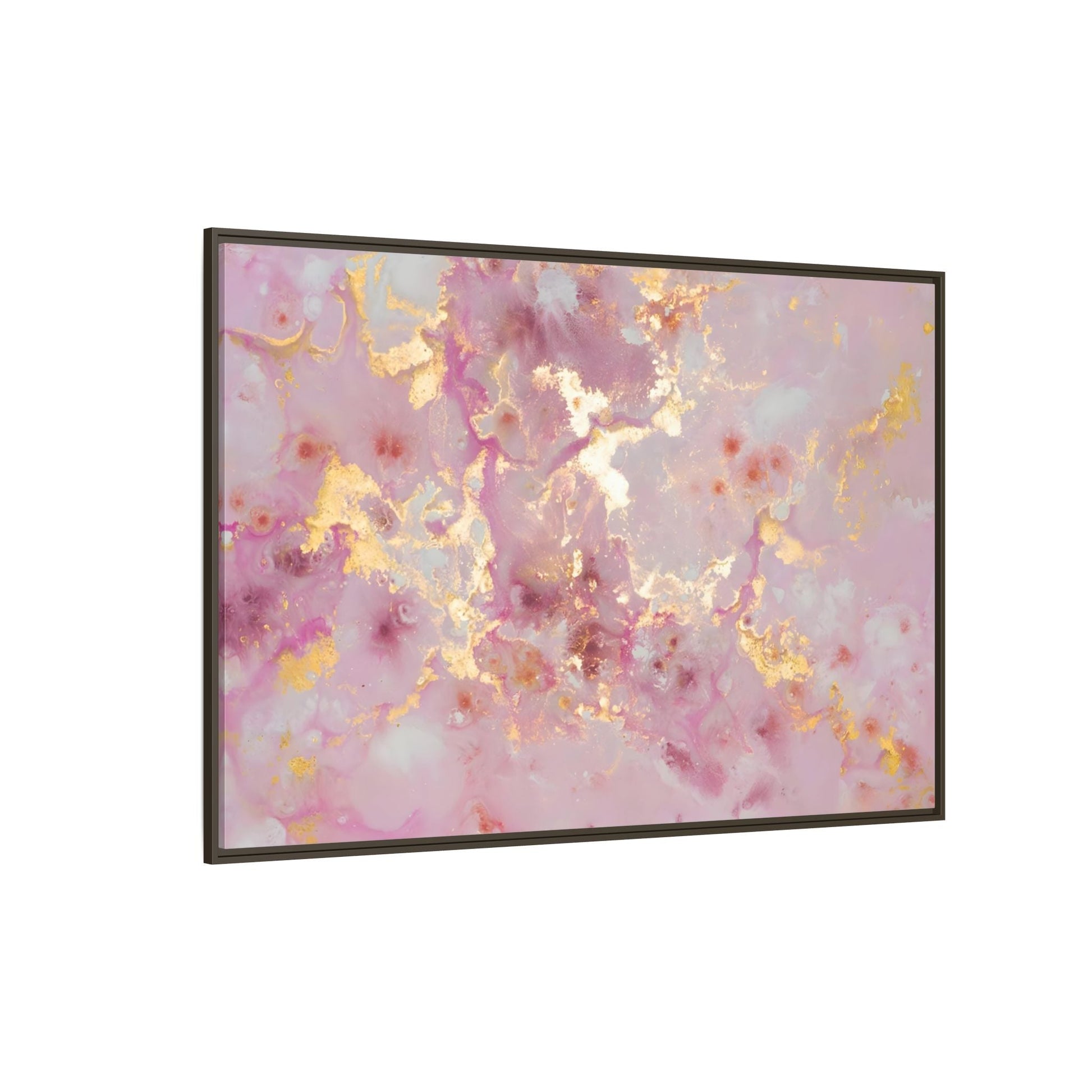 Pink Gold Large Abstract Marble Canvas Wall Art Print - YesArtYes