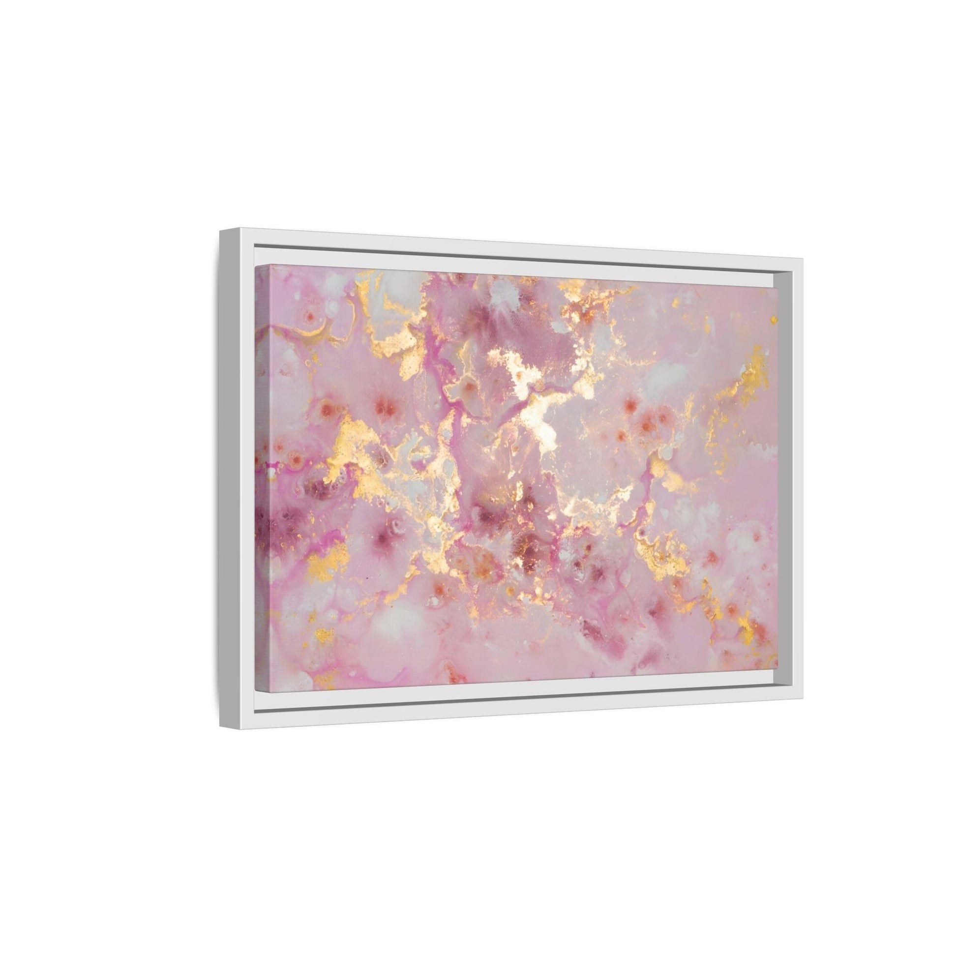 Pink Gold Large Abstract Marble Canvas Wall Art Print - YesArtYes