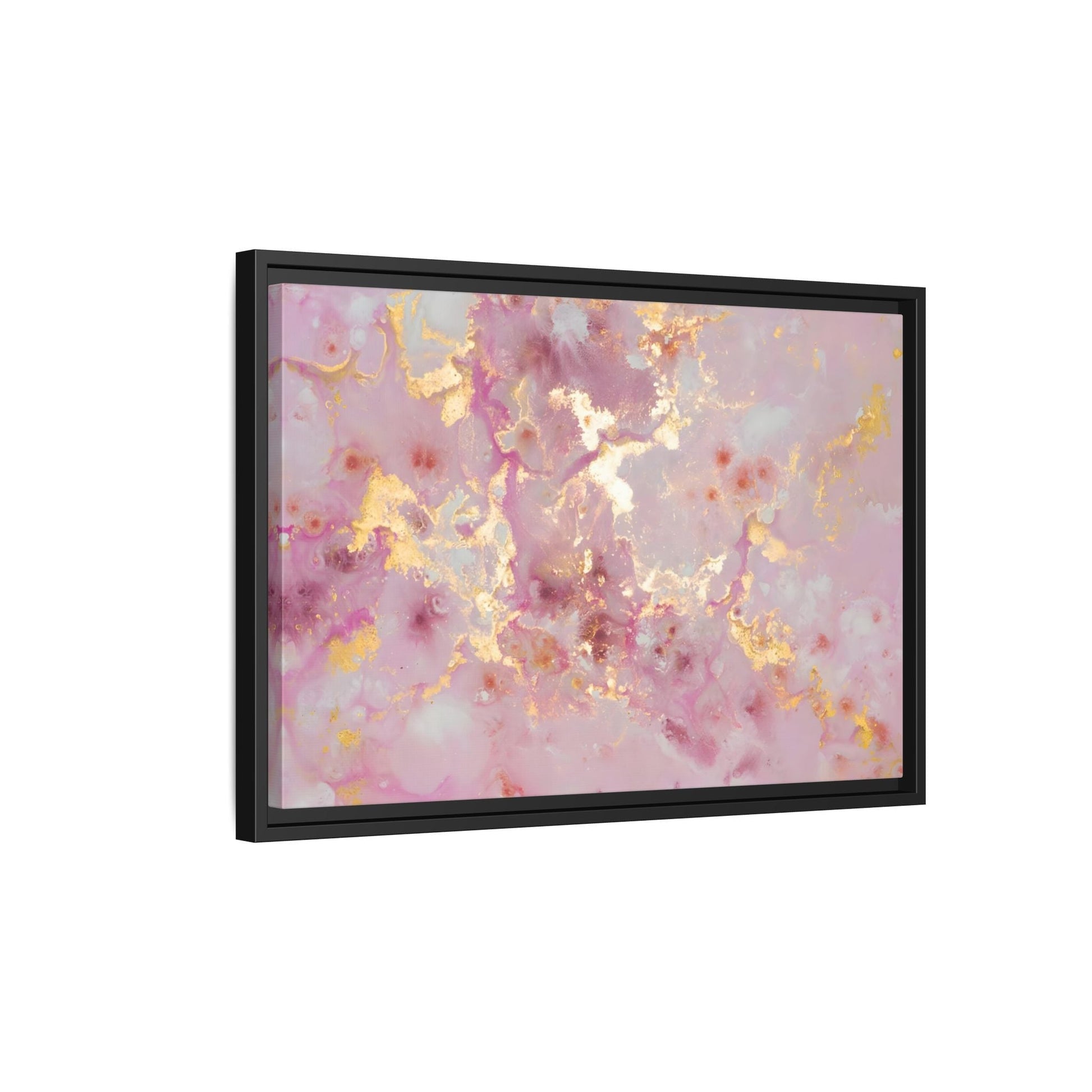 Pink Gold Large Abstract Marble Canvas Wall Art Print - YesArtYes
