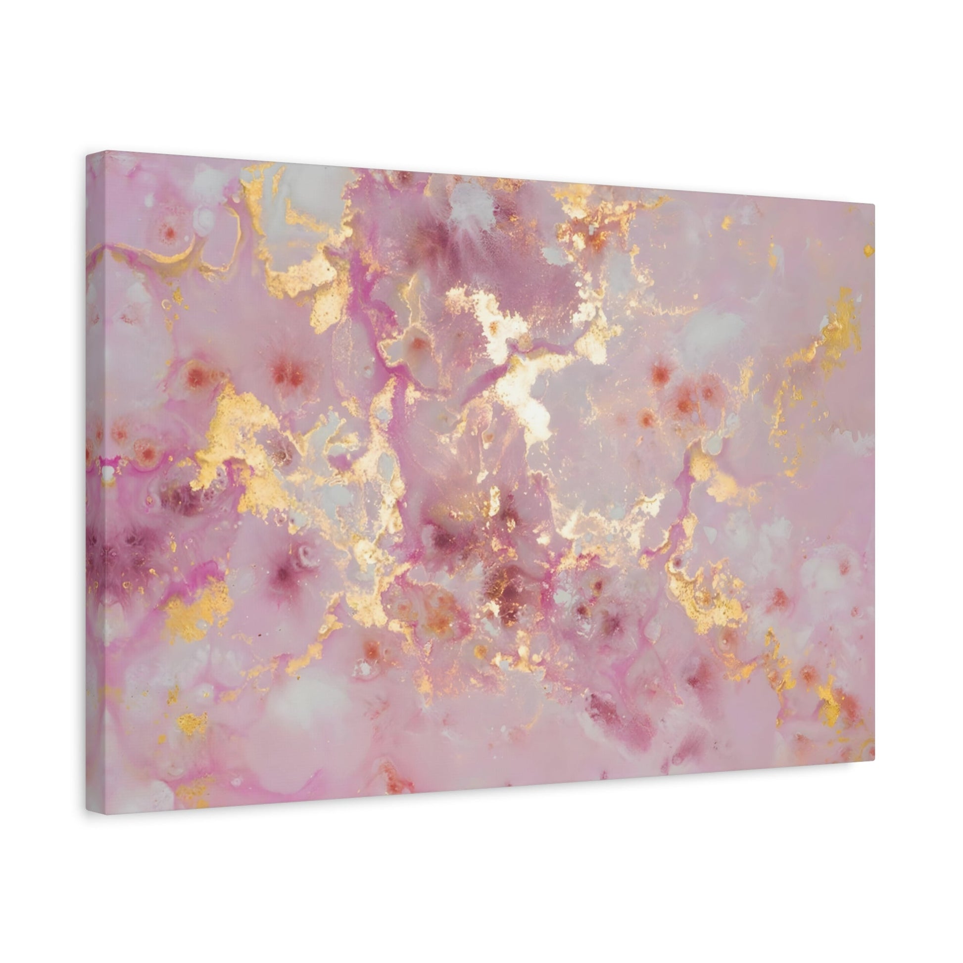 Pink Gold Marble Canvas Prints - Modern Abstract Wall Art