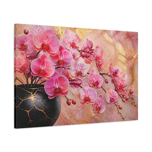 Main Mockup. Pink Orchid Elegance shown as canvas print