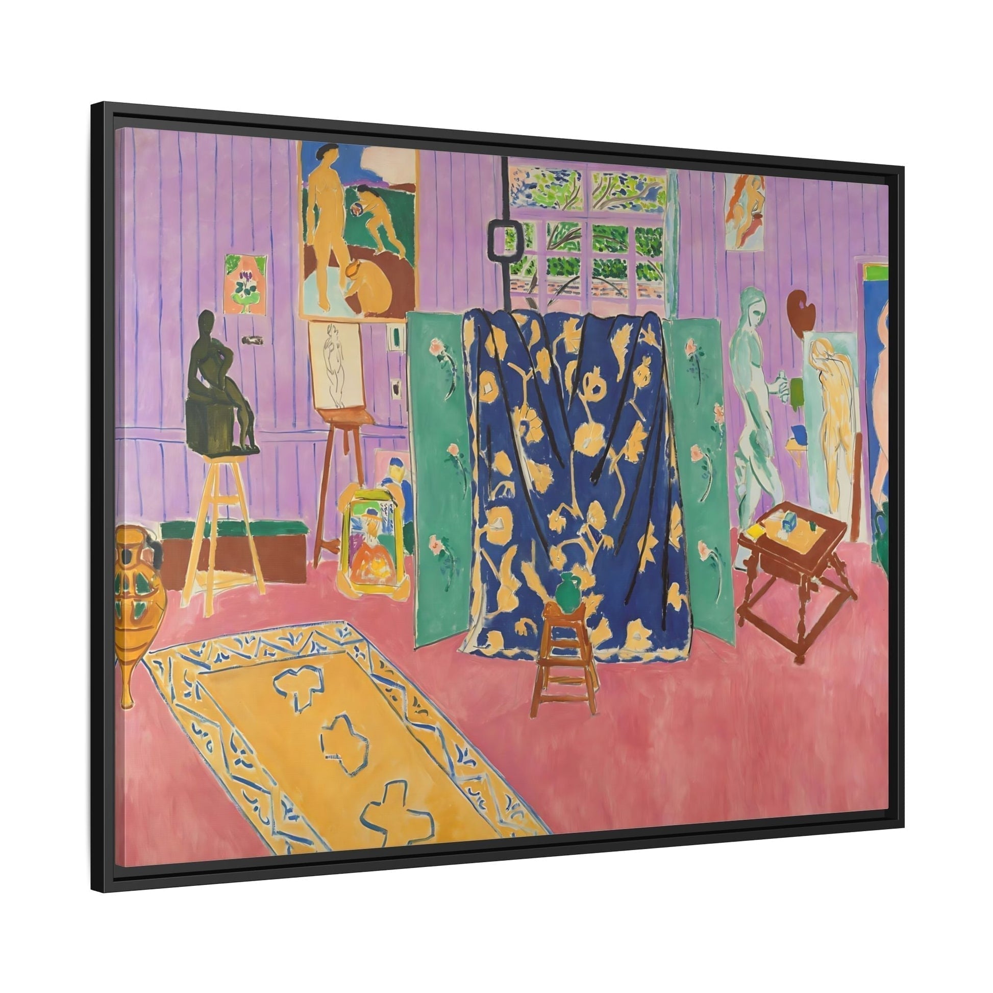Pink Studio Fauvism Artwork Matisse Canvas Print - Framed Wall Art - YesArtYes