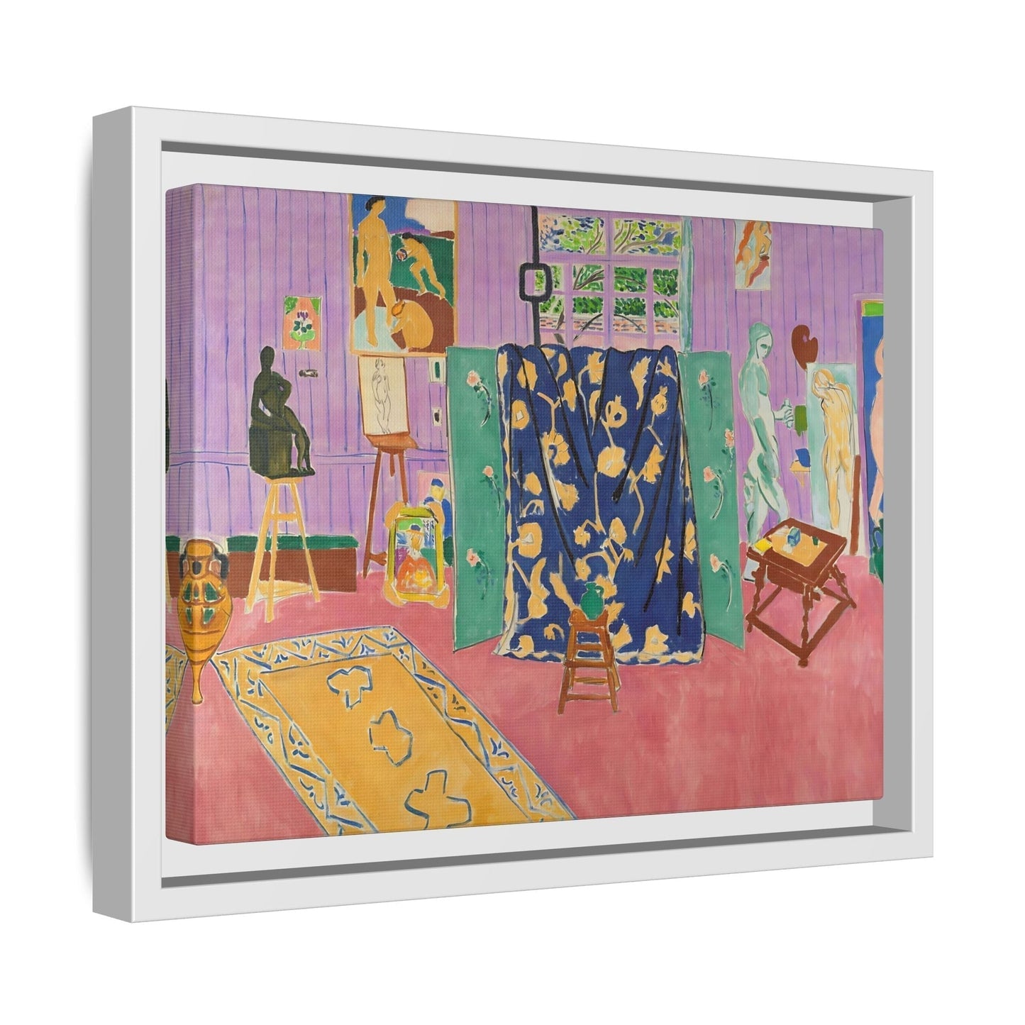 Pink Studio Fauvism Artwork Matisse Canvas Print - Framed Wall Art - YesArtYes