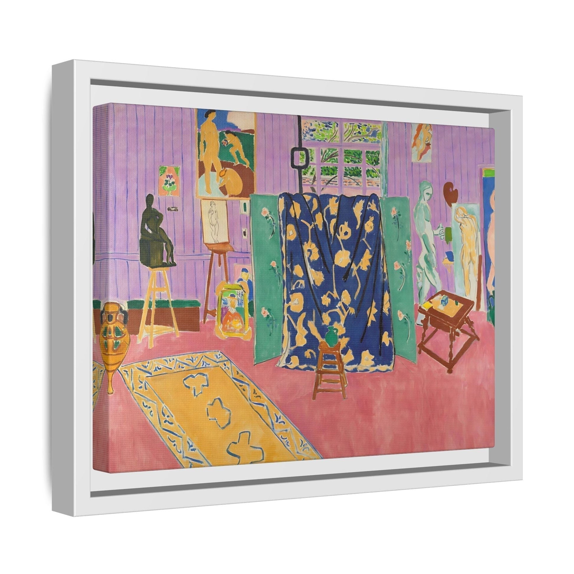Pink Studio Fauvism Artwork Matisse Canvas Print - Framed Wall Art - YesArtYes
