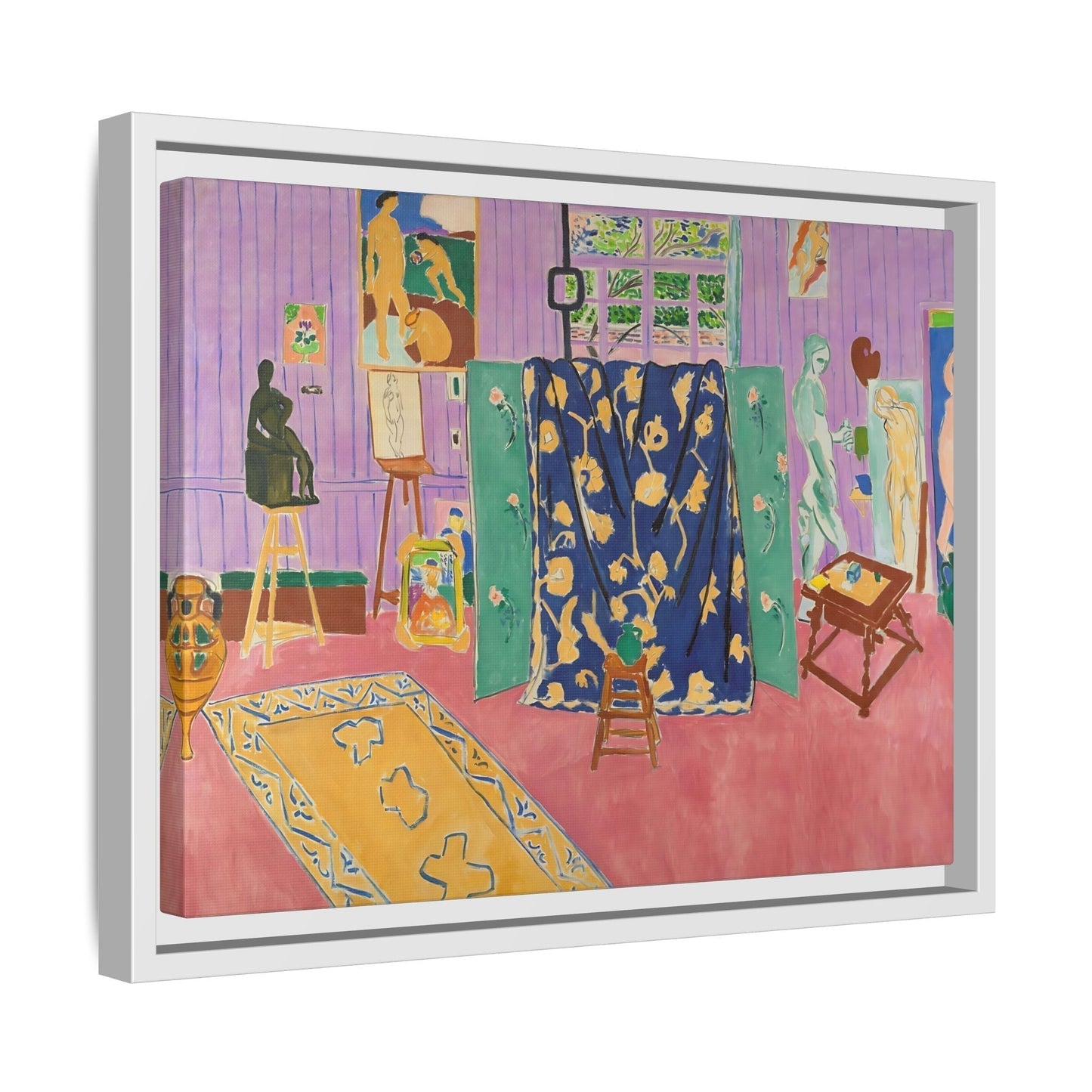 Pink Studio Fauvism Artwork Matisse Canvas Print - Framed Wall Art - YesArtYes