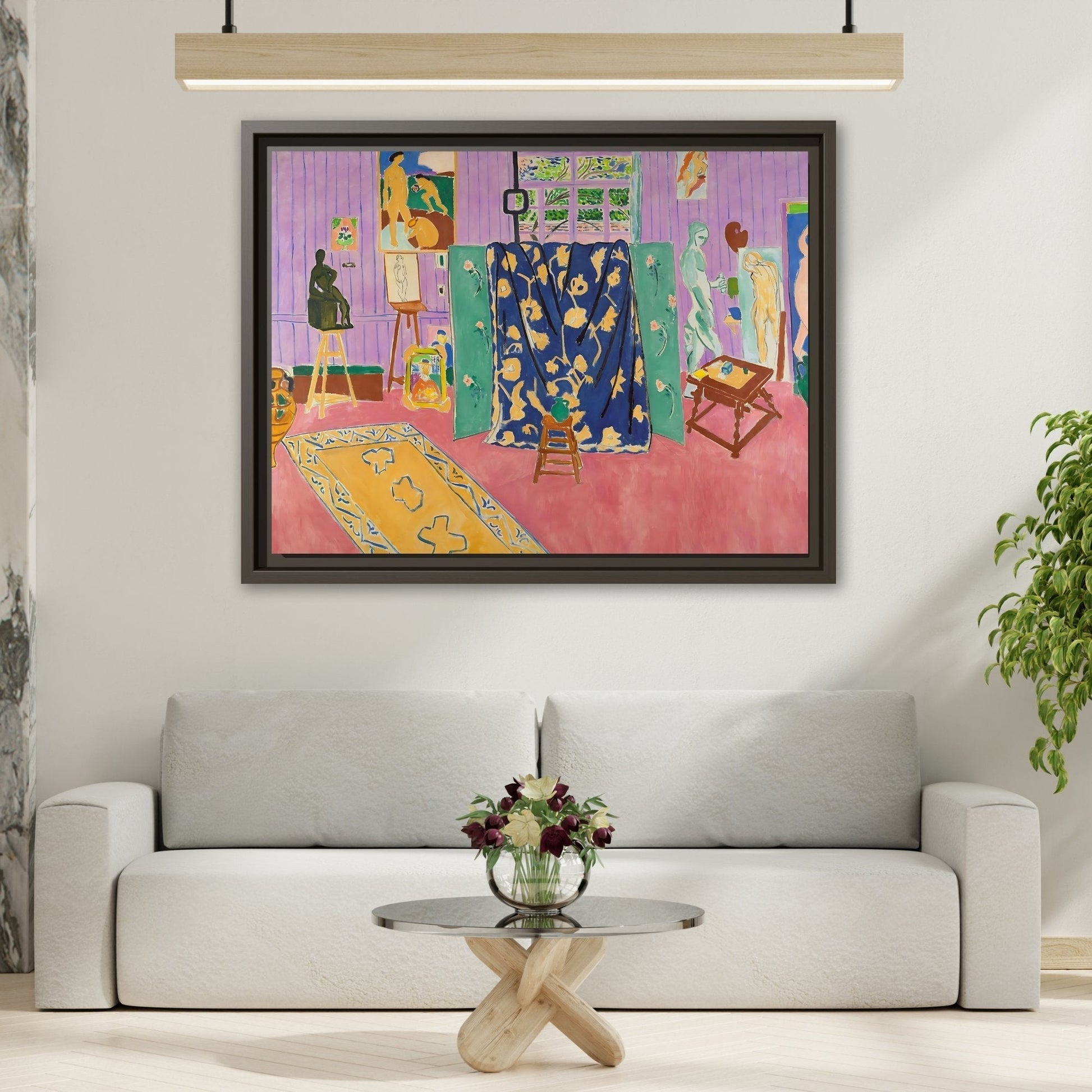 Pink Studio Fauvism Artwork Matisse Canvas Print - Framed Wall Art - YesArtYes