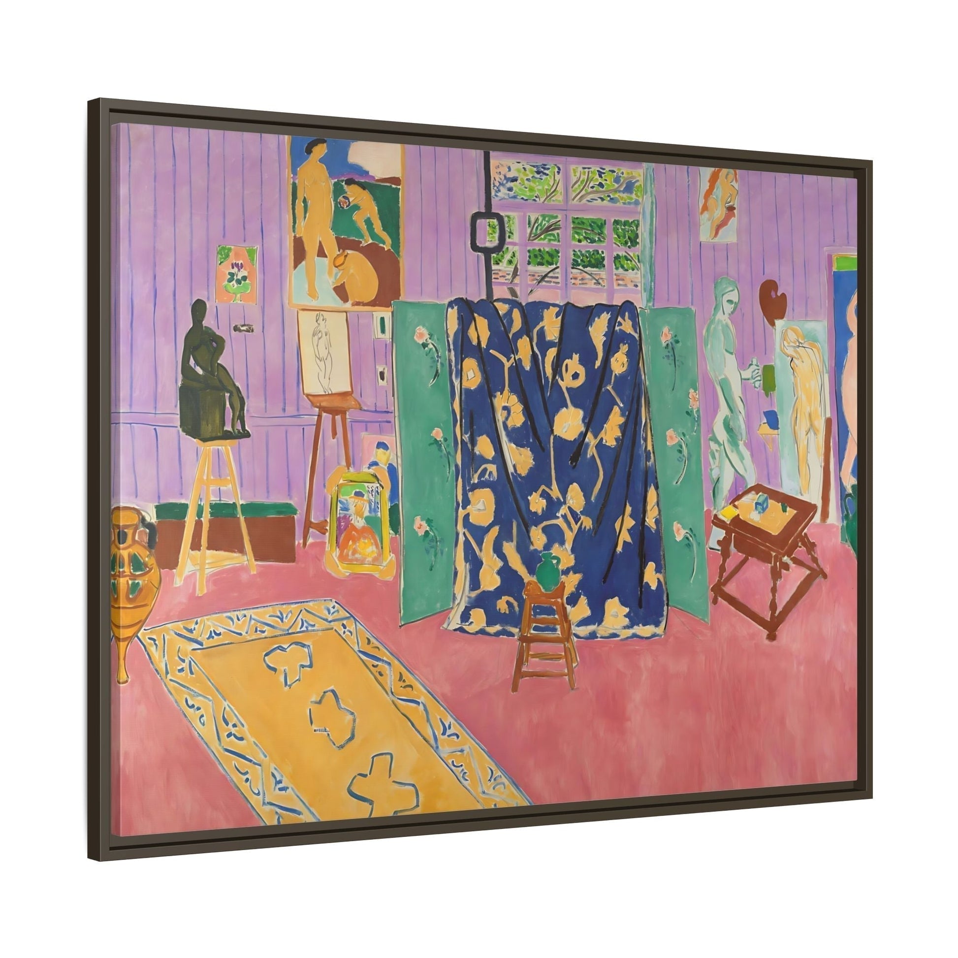 Pink Studio Fauvism Artwork Matisse Canvas Print - Framed Wall Art - YesArtYes