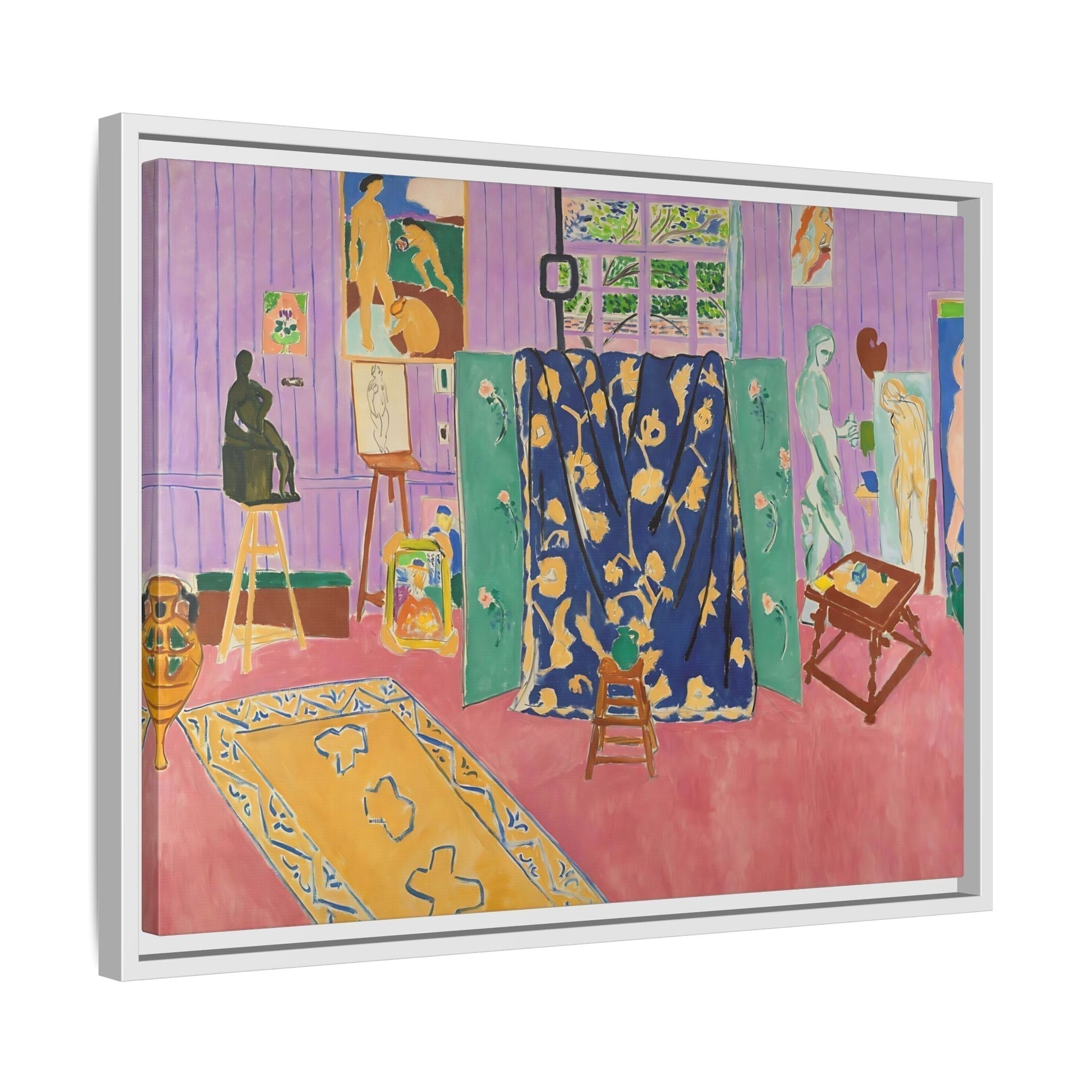 Pink Studio Fauvism Artwork Matisse Canvas Print - Framed Wall Art - YesArtYes