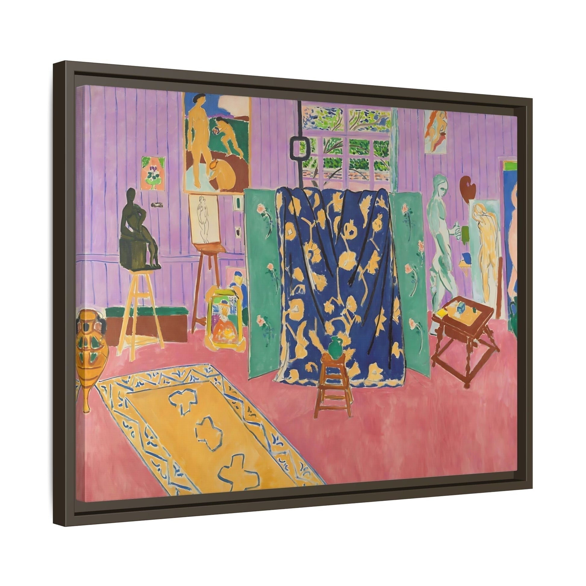 Pink Studio Fauvism Artwork Matisse Canvas Print - Framed Wall Art - YesArtYes