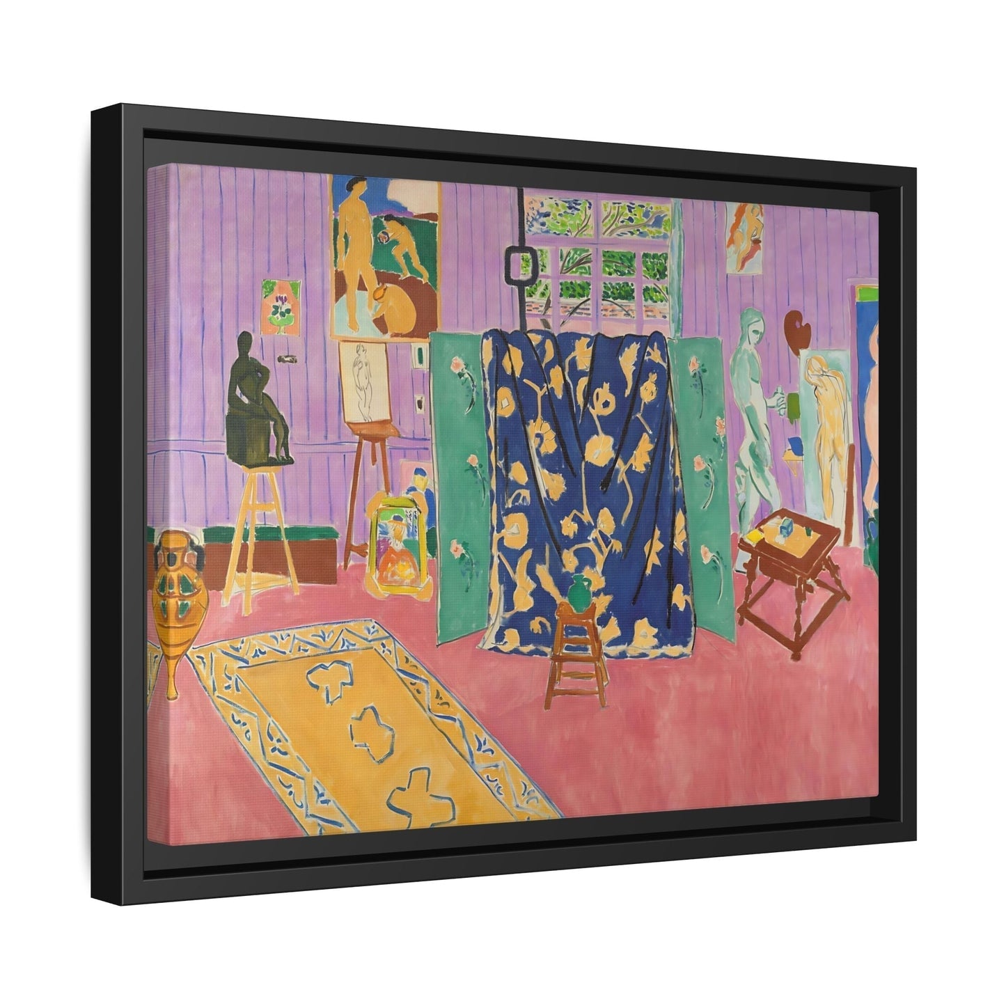 Pink Studio Fauvism Artwork Matisse Canvas Print - Framed Wall Art - YesArtYes