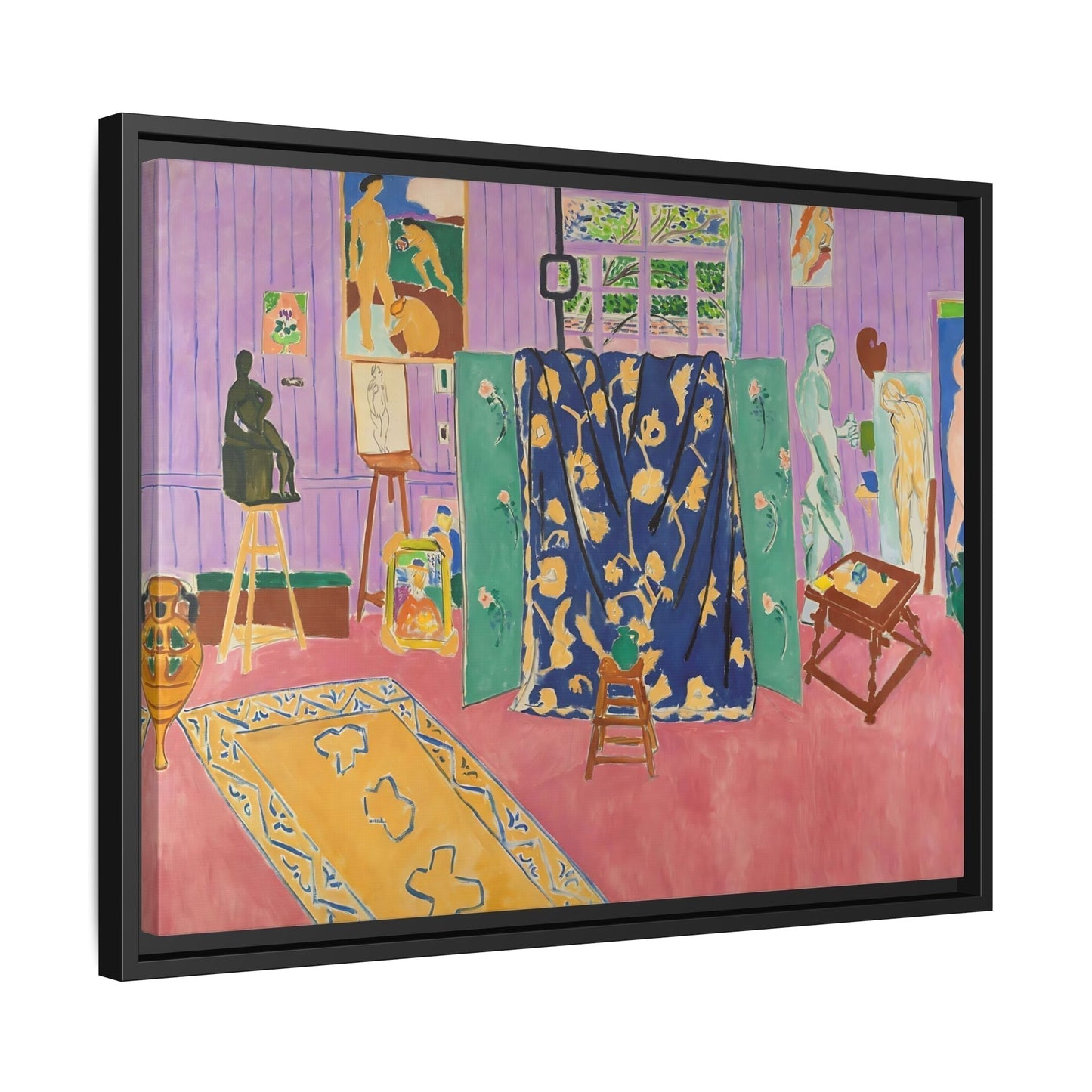 Pink Studio Fauvism Artwork Matisse Canvas Print - Framed Wall Art - YesArtYes