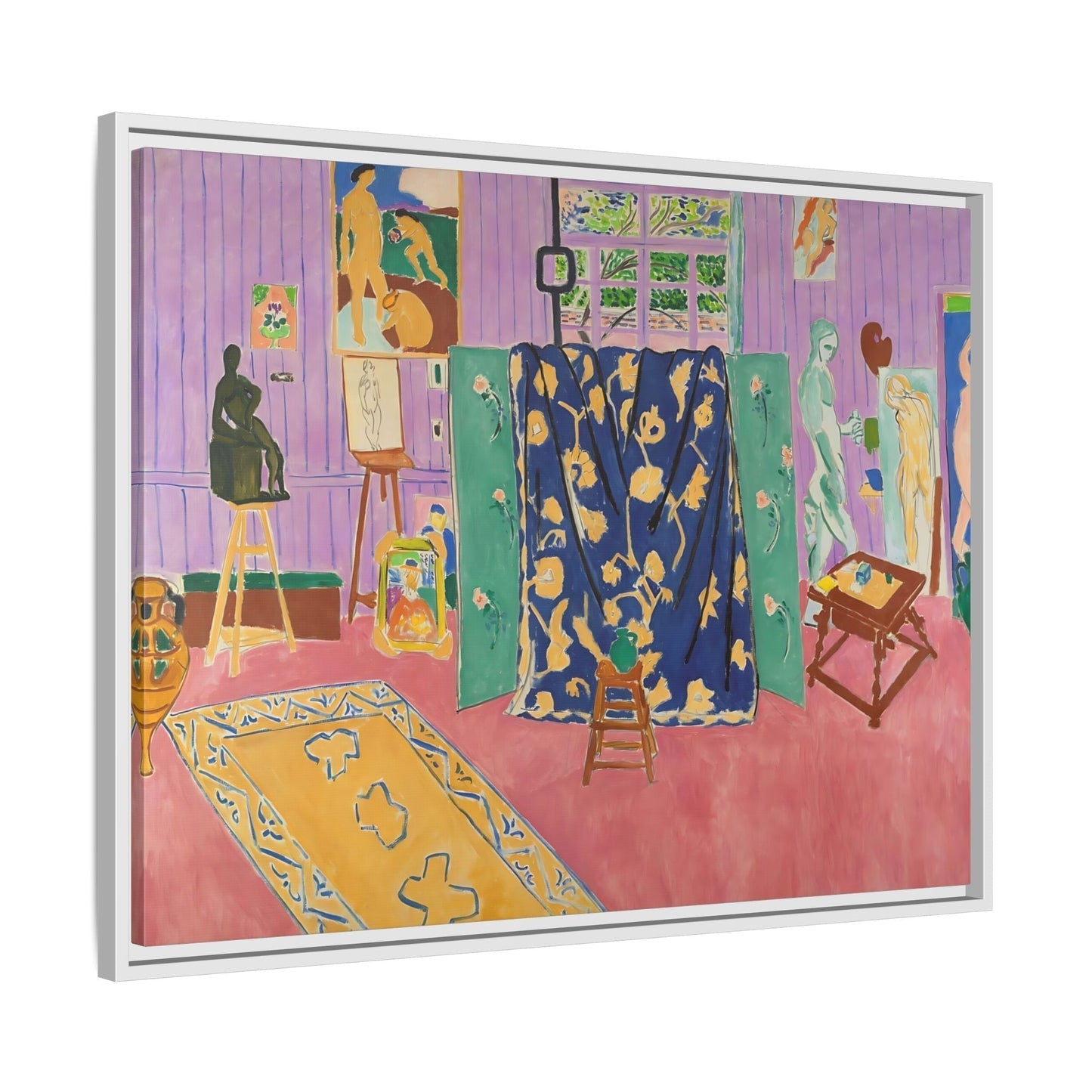Pink Studio Fauvism Artwork Matisse Canvas Print - Framed Wall Art - YesArtYes