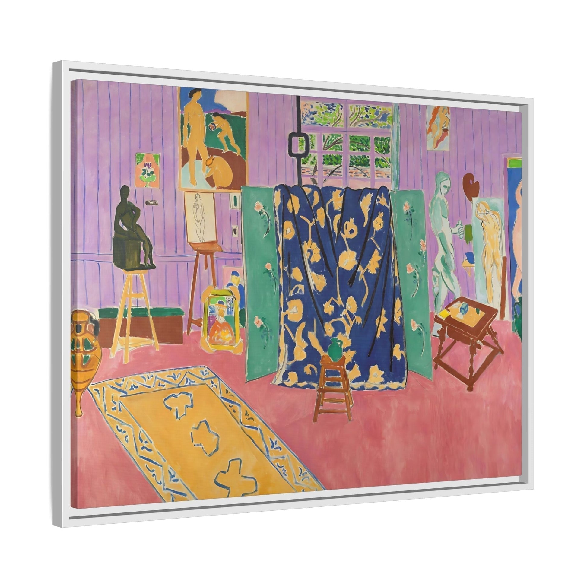 Pink Studio Fauvism Artwork Matisse Canvas Print - Framed Wall Art - YesArtYes