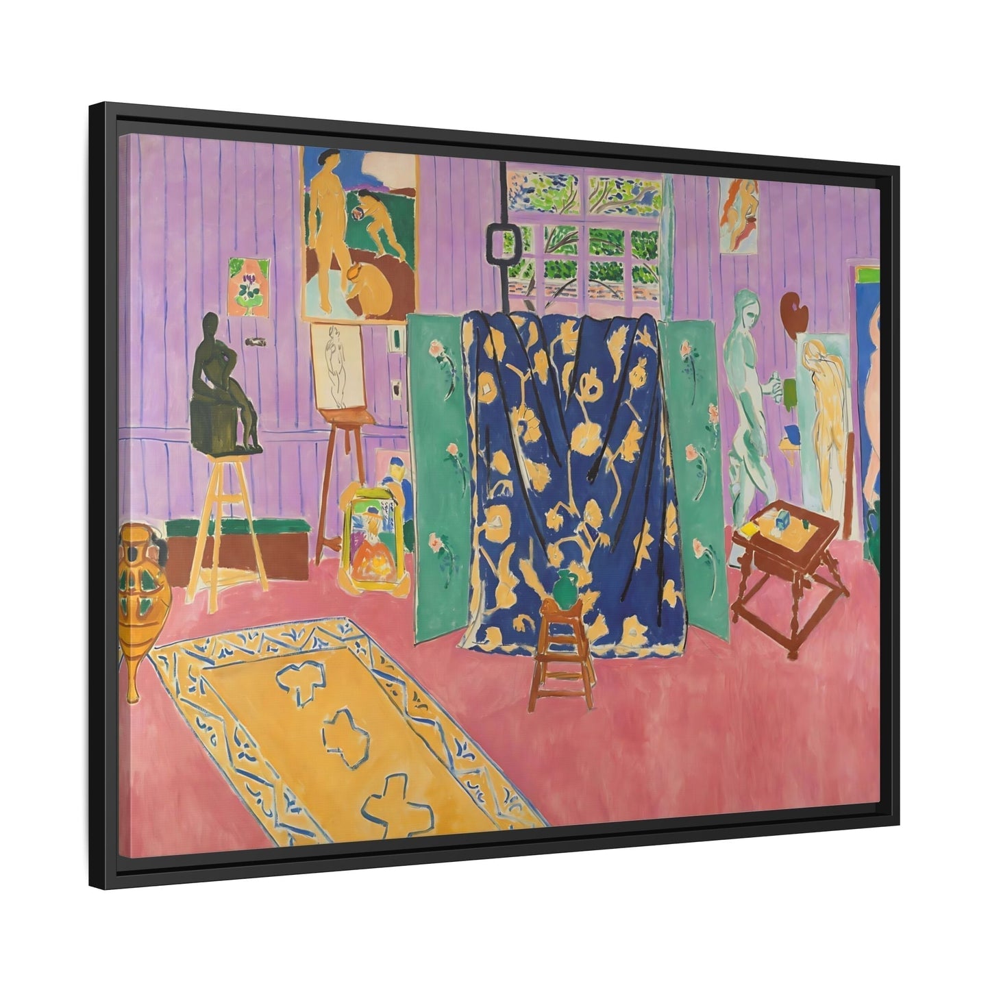 Pink Studio Fauvism Artwork Matisse Canvas Print - Framed Wall Art - YesArtYes