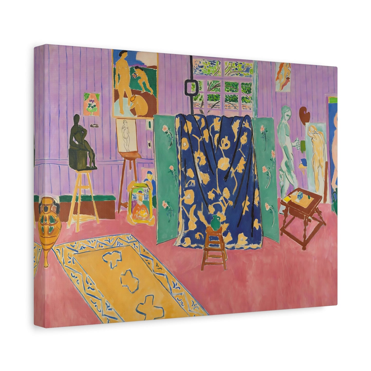 Pink Studio Fauvism Matisse Painting Canvas Wall Art Print - YesArtYes