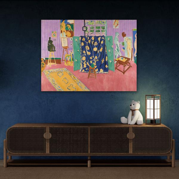 Pink Studio Fauvism Matisse Painting Canvas Wall Art Print - YesArtYes