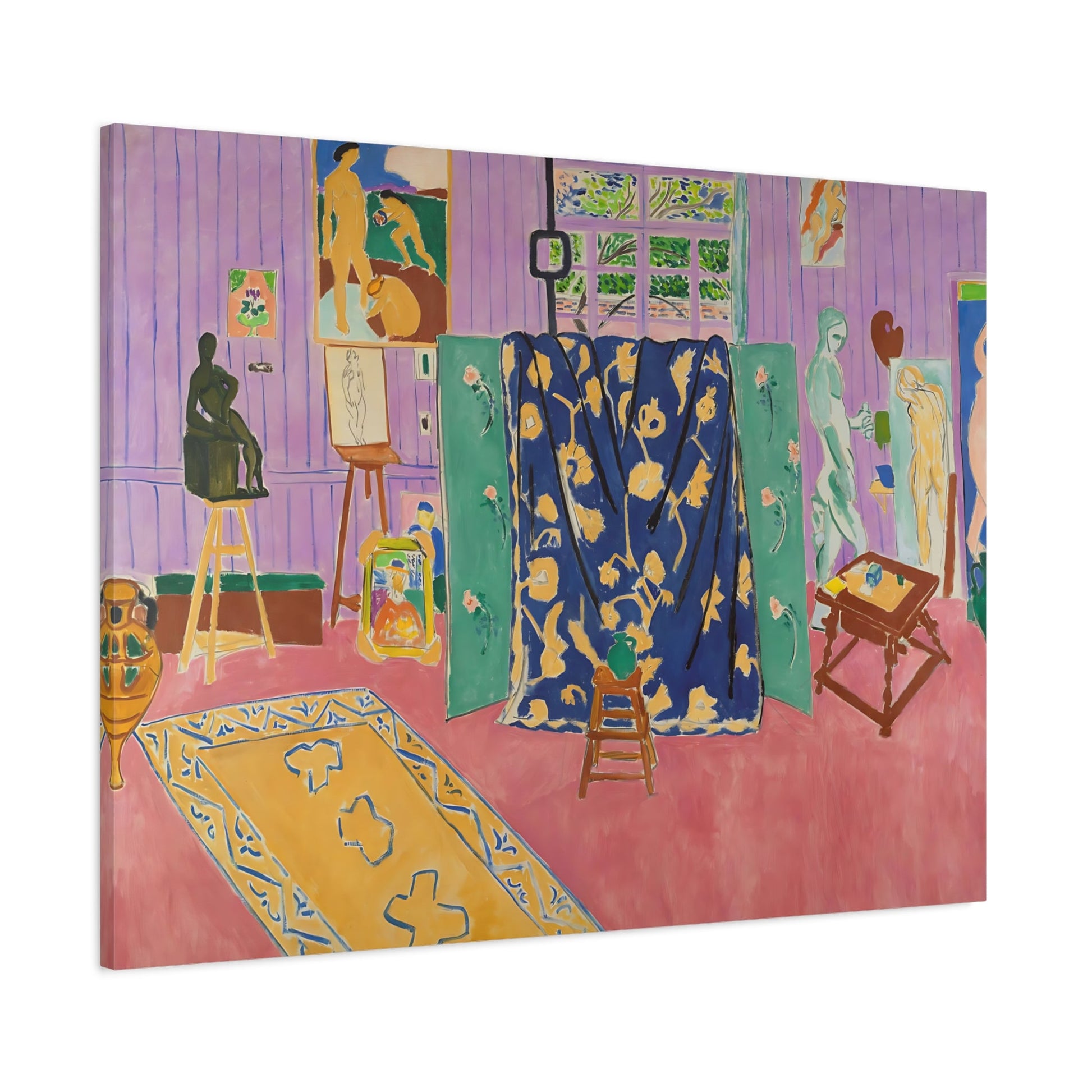 Pink Studio Fauvism Matisse Painting Canvas Wall Art Print - YesArtYes