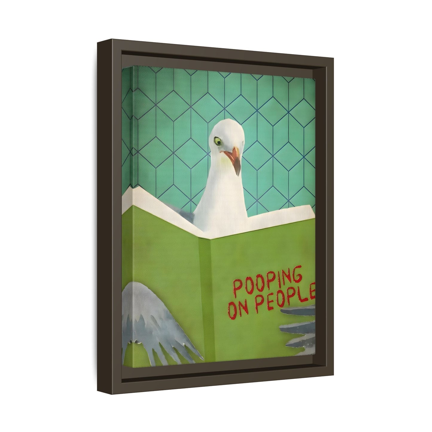 Pooping on People Seagull Canvas Wall Art Print - Funny Animal Comical Humorous