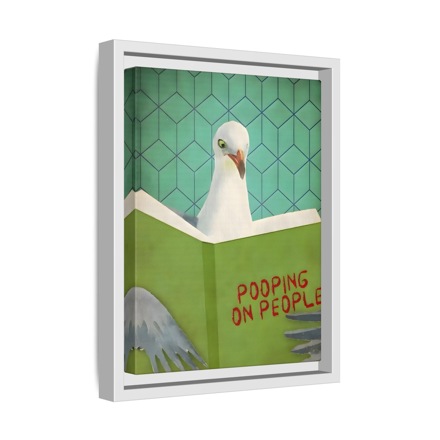 Pooping on People Seagull Canvas Wall Art Print - Funny Animal Comical Humorous - YesArtYes