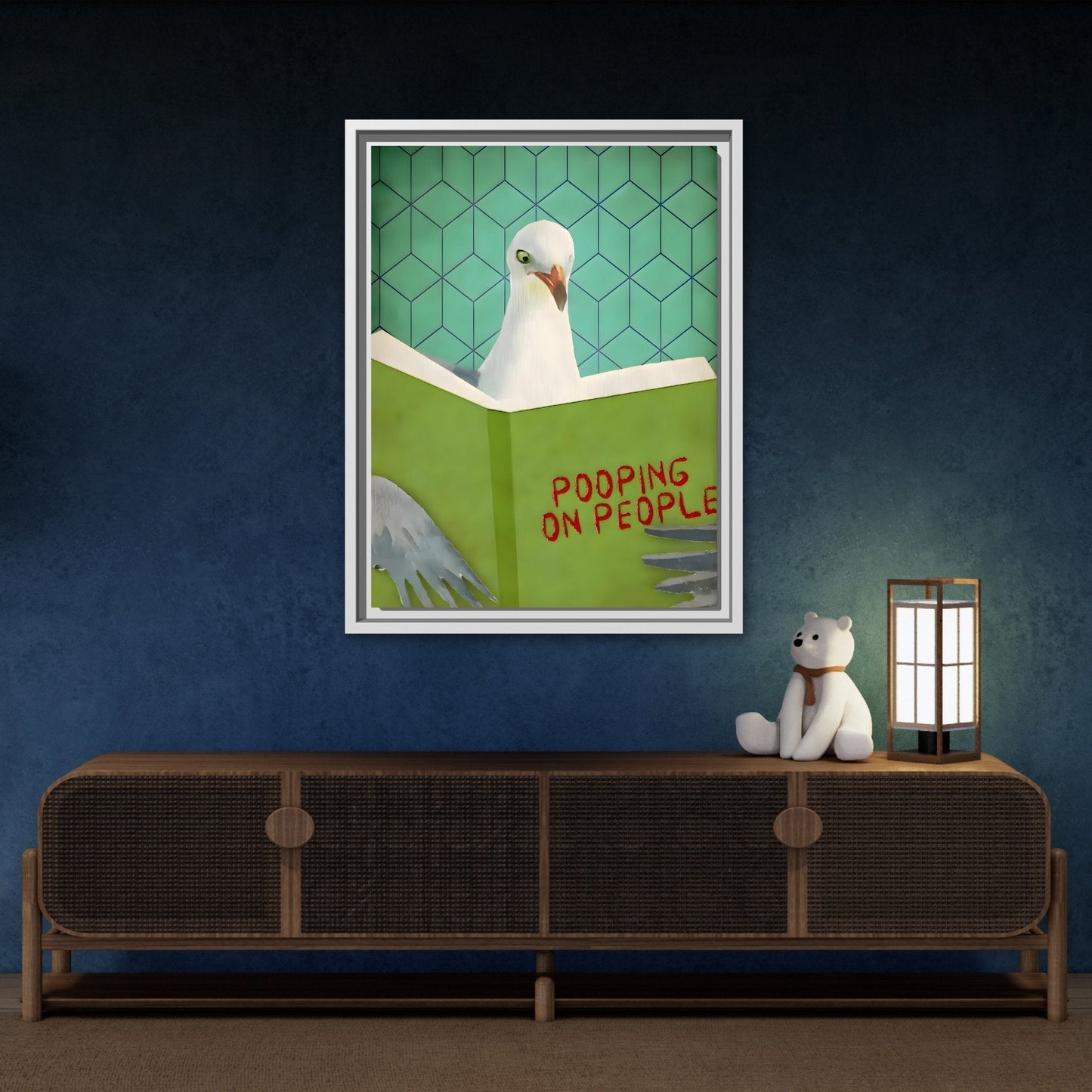 Pooping on People Seagull Canvas Wall Art Print - Funny Animal Comical Humorous