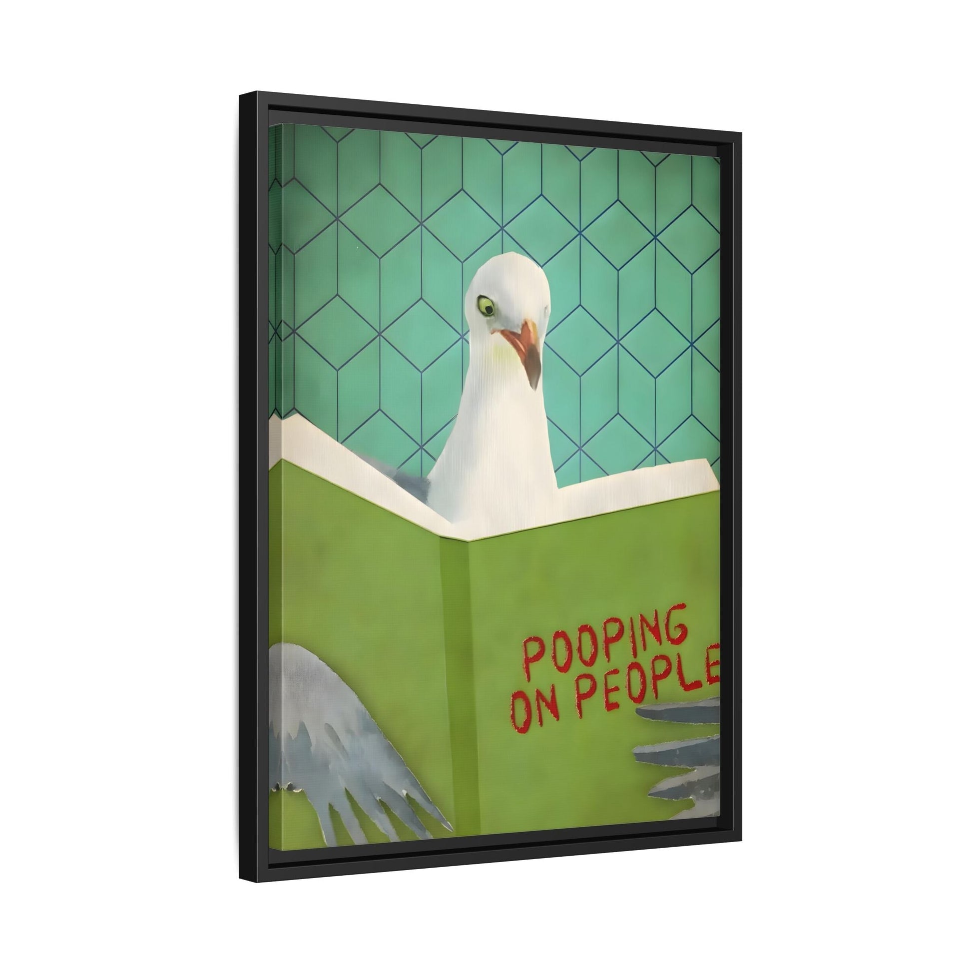 Pooping on People Seagull Canvas Wall Art Print - Funny Animal Comical Humorous