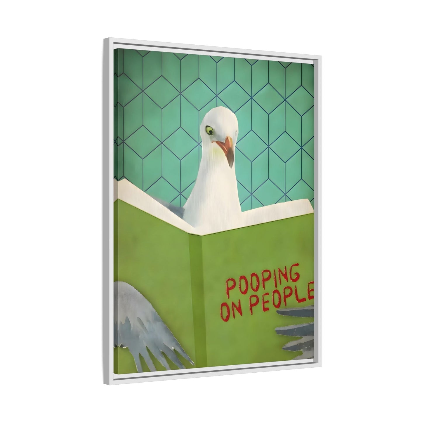 Pooping on People Seagull Canvas Wall Art Print - Funny Animal Comical Humorous