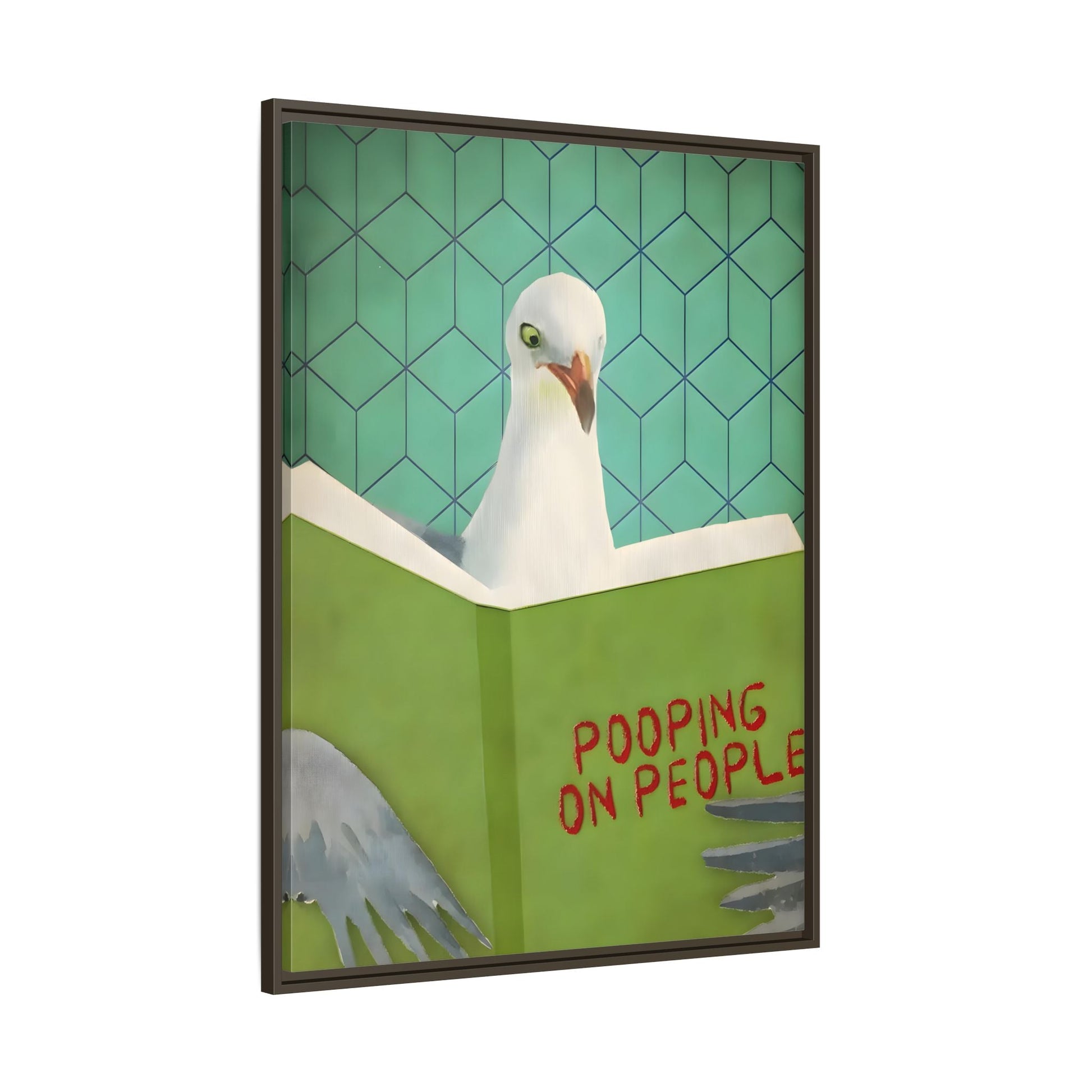 Pooping on People Seagull Canvas Wall Art Print - Funny Animal Comical Humorous