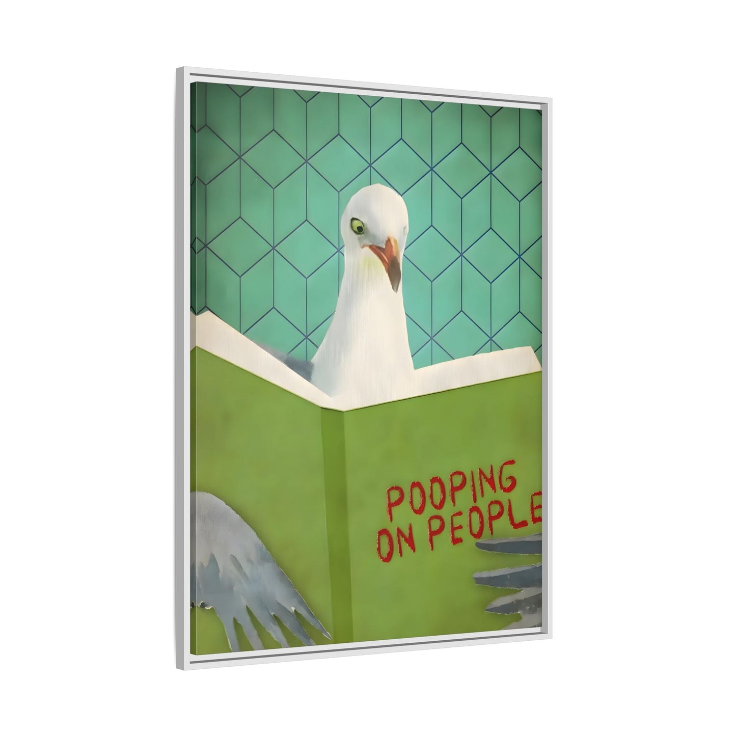 Pooping on People Seagull Canvas Wall Art Print - Funny Animal Comical Humorous