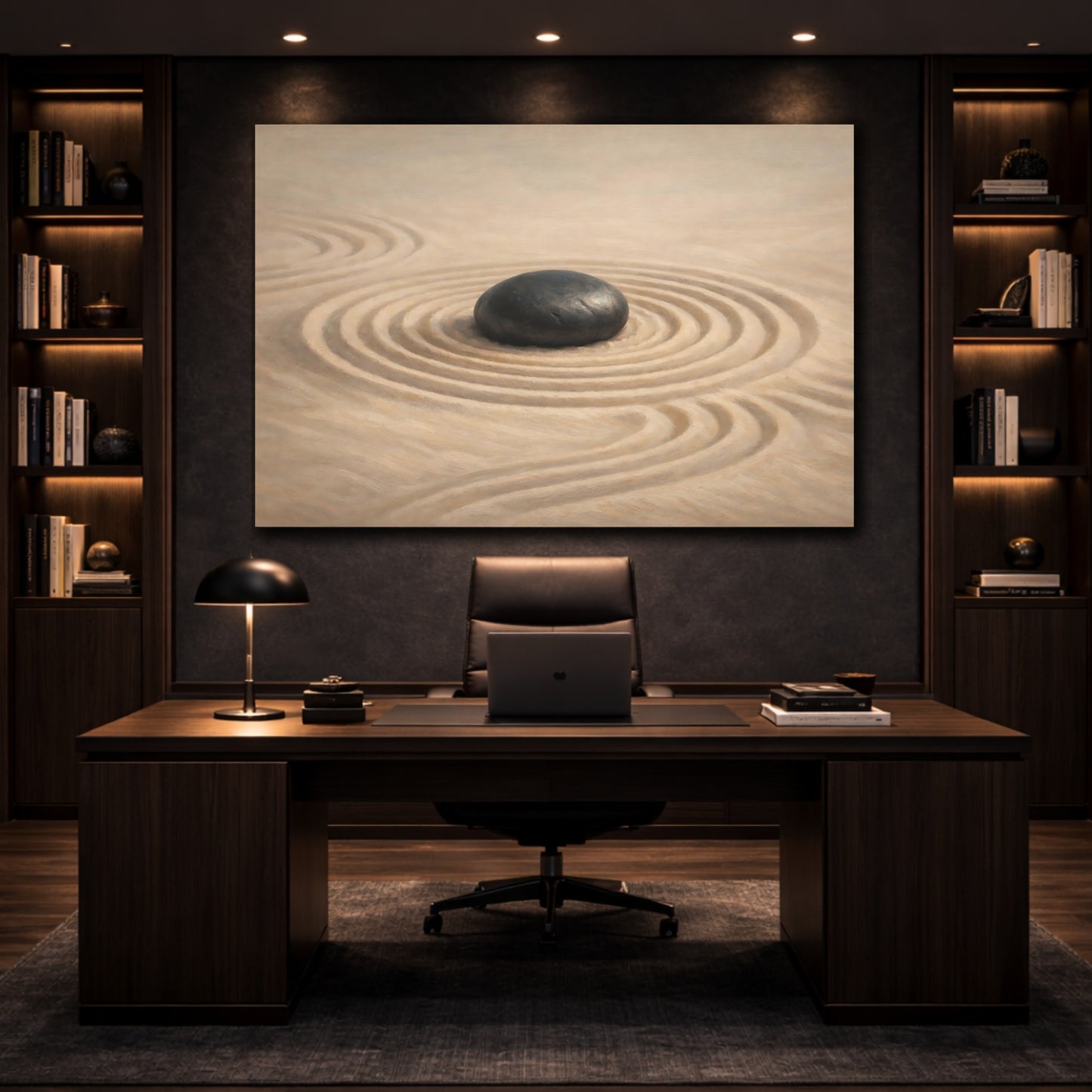 Mockup 4. Pop Art Zen Sand Pattern Calm shown as stretched canvas wall art