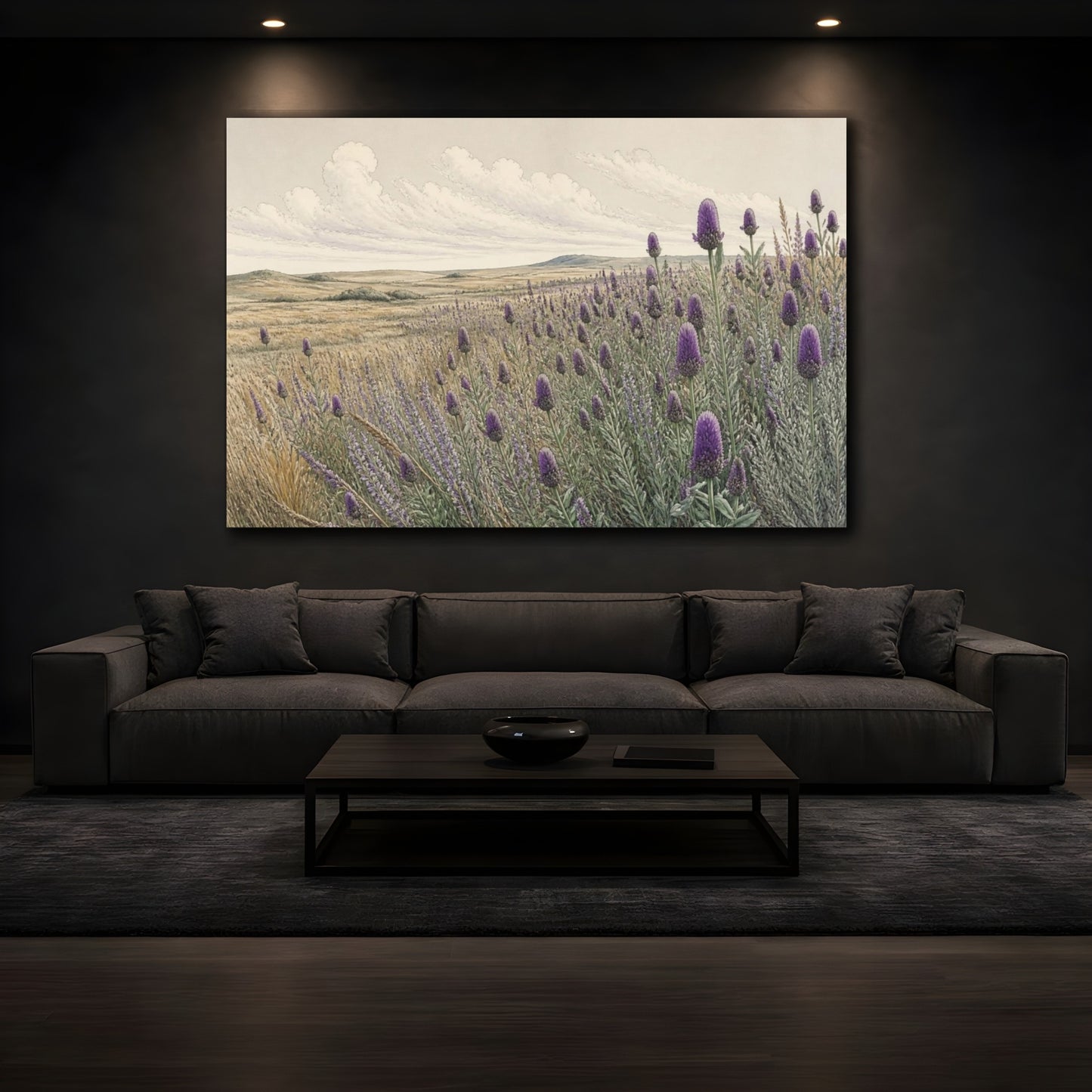 Mockup 3. Prairie Clover Nature Meadow shown as canvas print